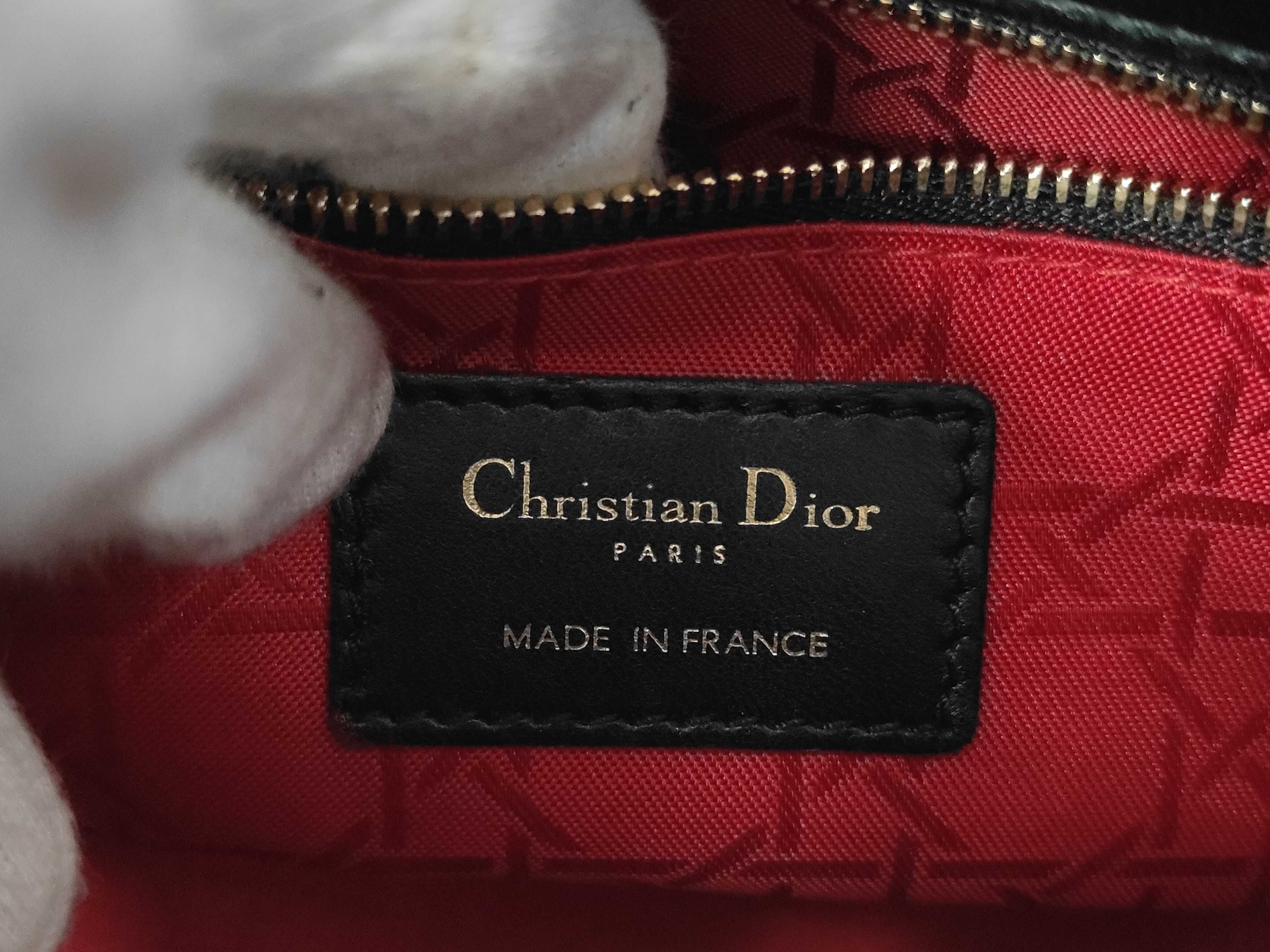Lady Dior My ABCDior Small Cannage Lambskin Black Gold Hardware Shoulder Bag M0538OCEA_M900 — view 9