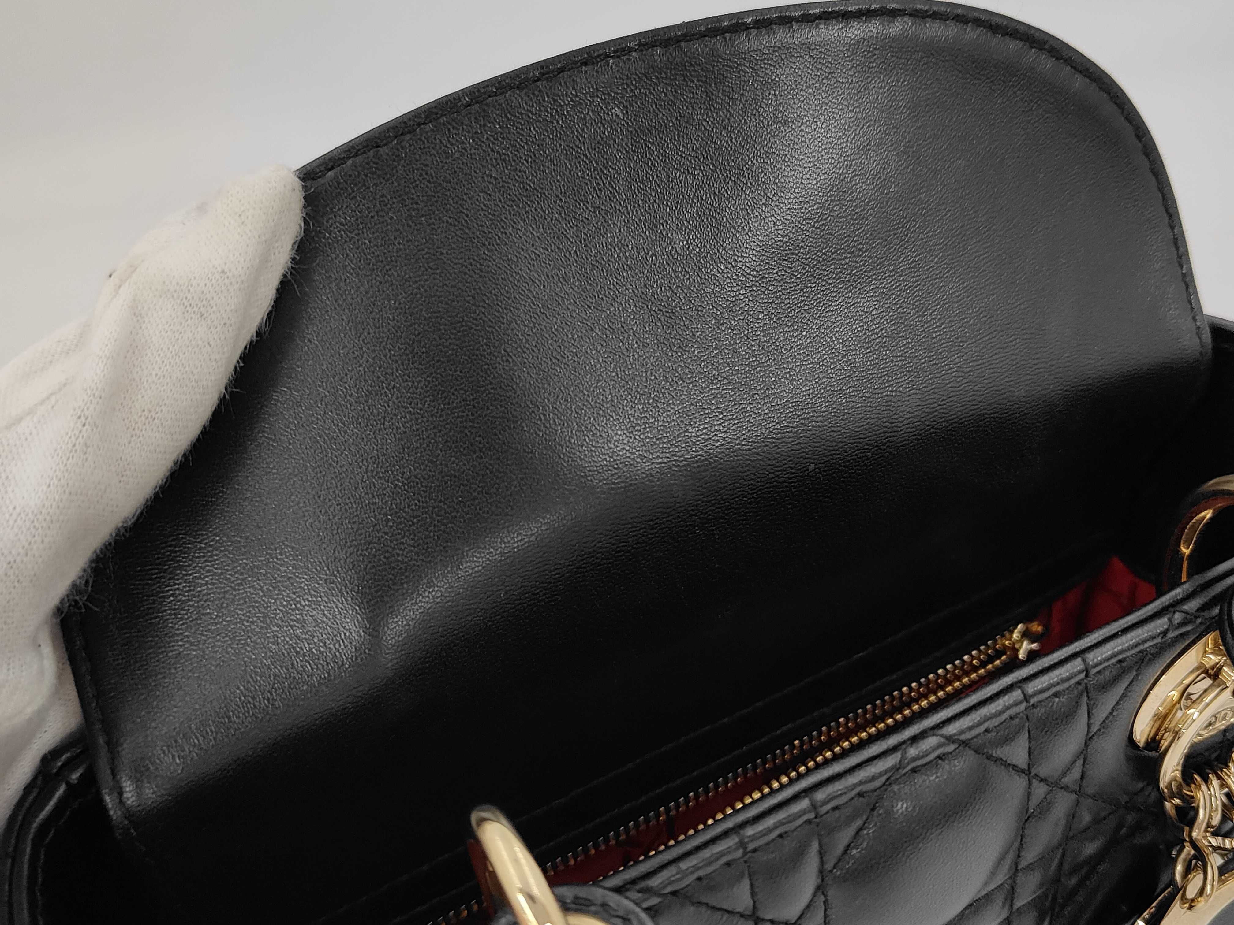 Lady Dior My ABCDior Small Cannage Lambskin Black Gold Hardware Shoulder Bag M0538OCEA_M900 — view 10