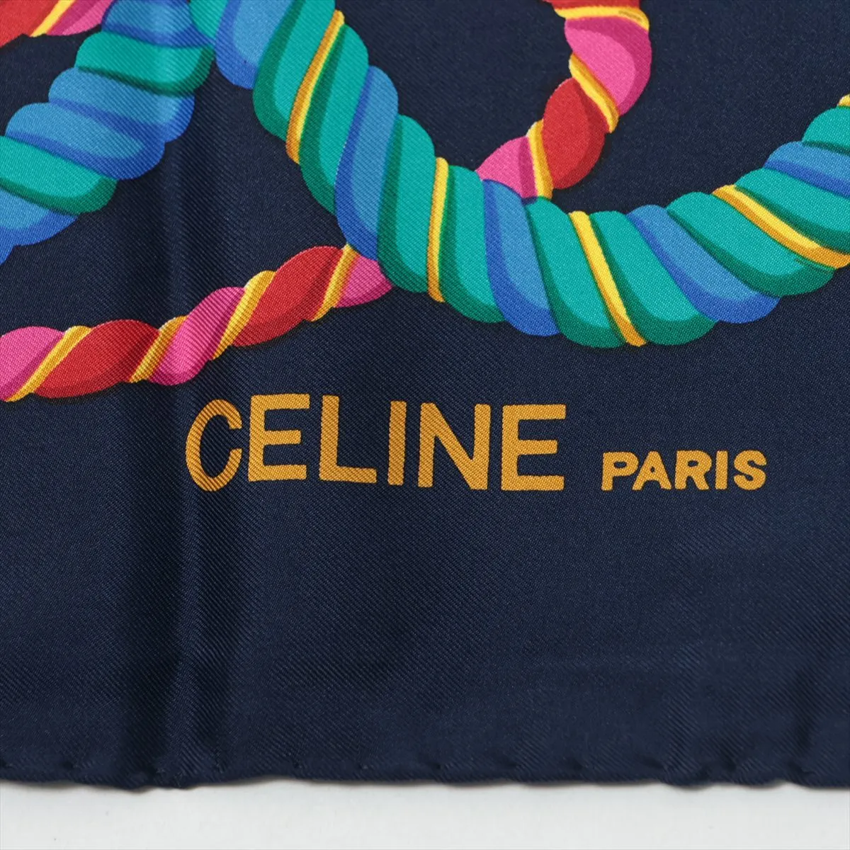 scarf silk navy thread — view 6