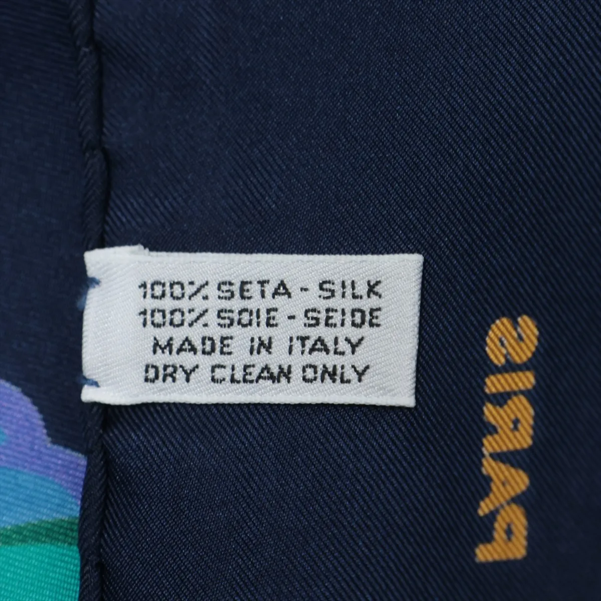 scarf silk navy thread — view 7