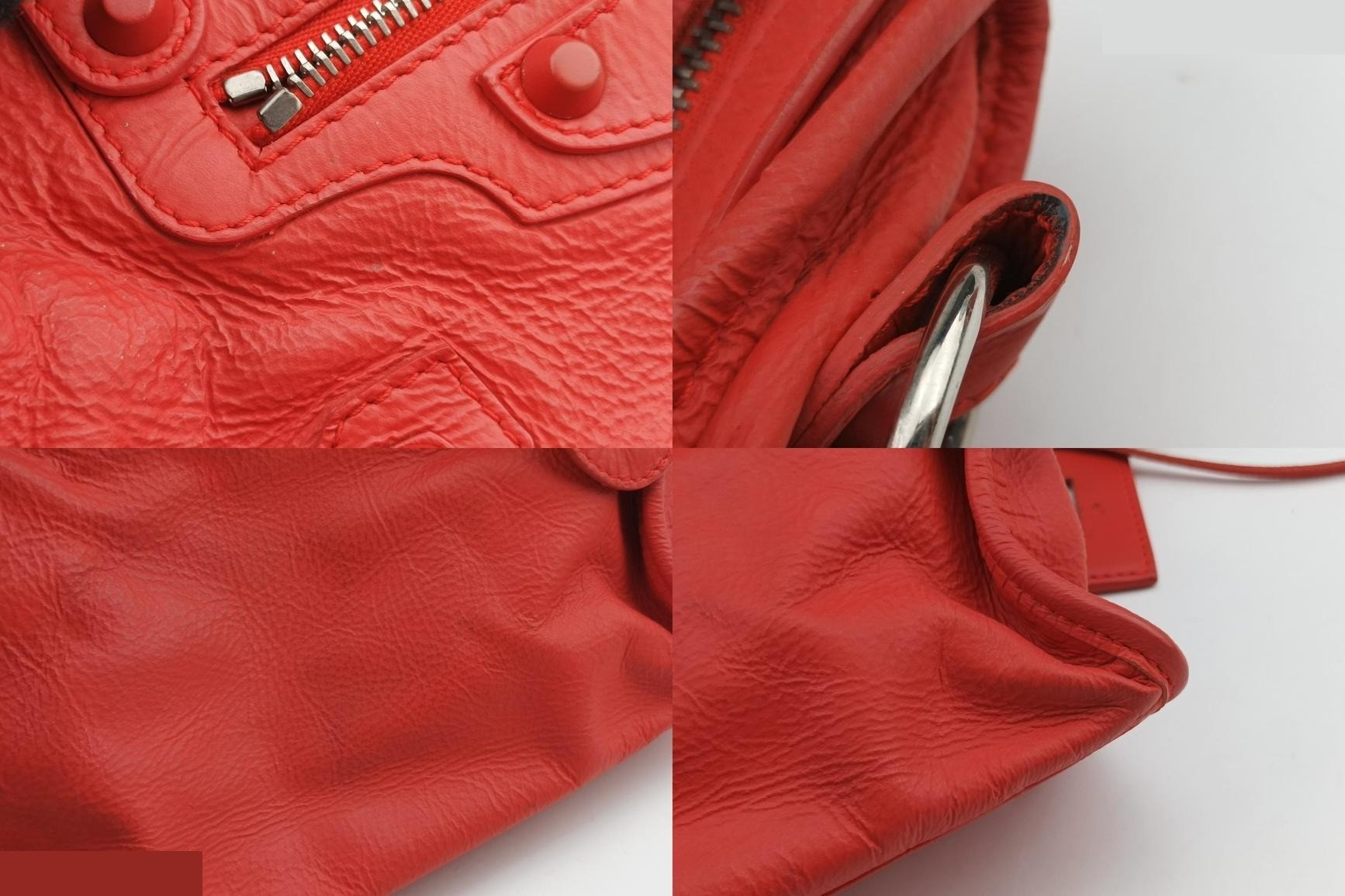 Electric Perforated Motorcycle City Lambskin Orange Red — view 9