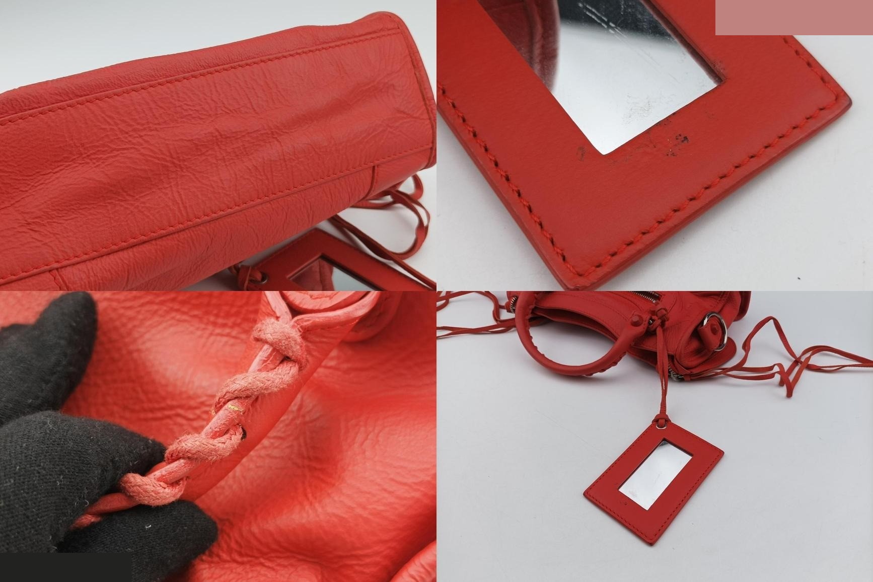 Electric Perforated Motorcycle City Lambskin Orange Red — view 10