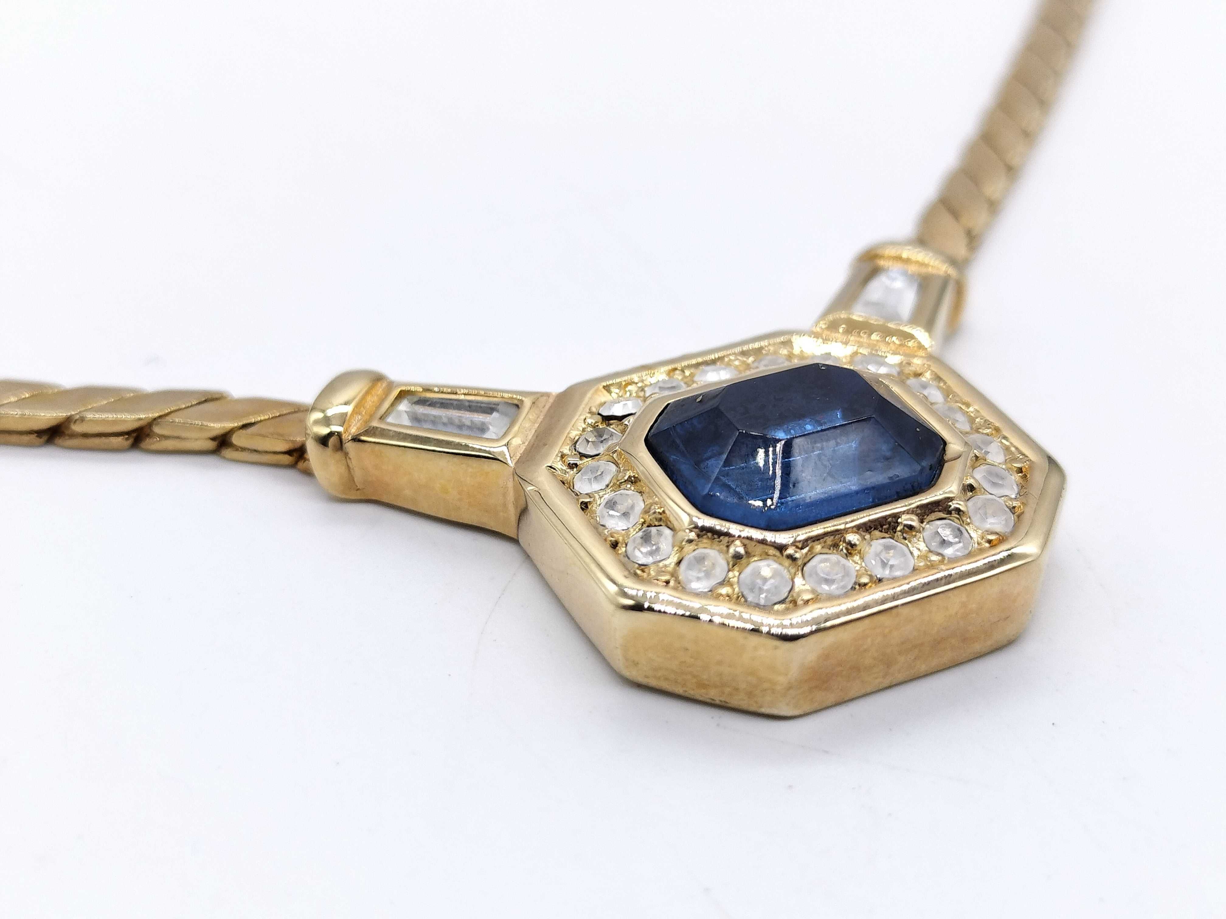 Rhinestone and Colored Stone Necklace — view 3