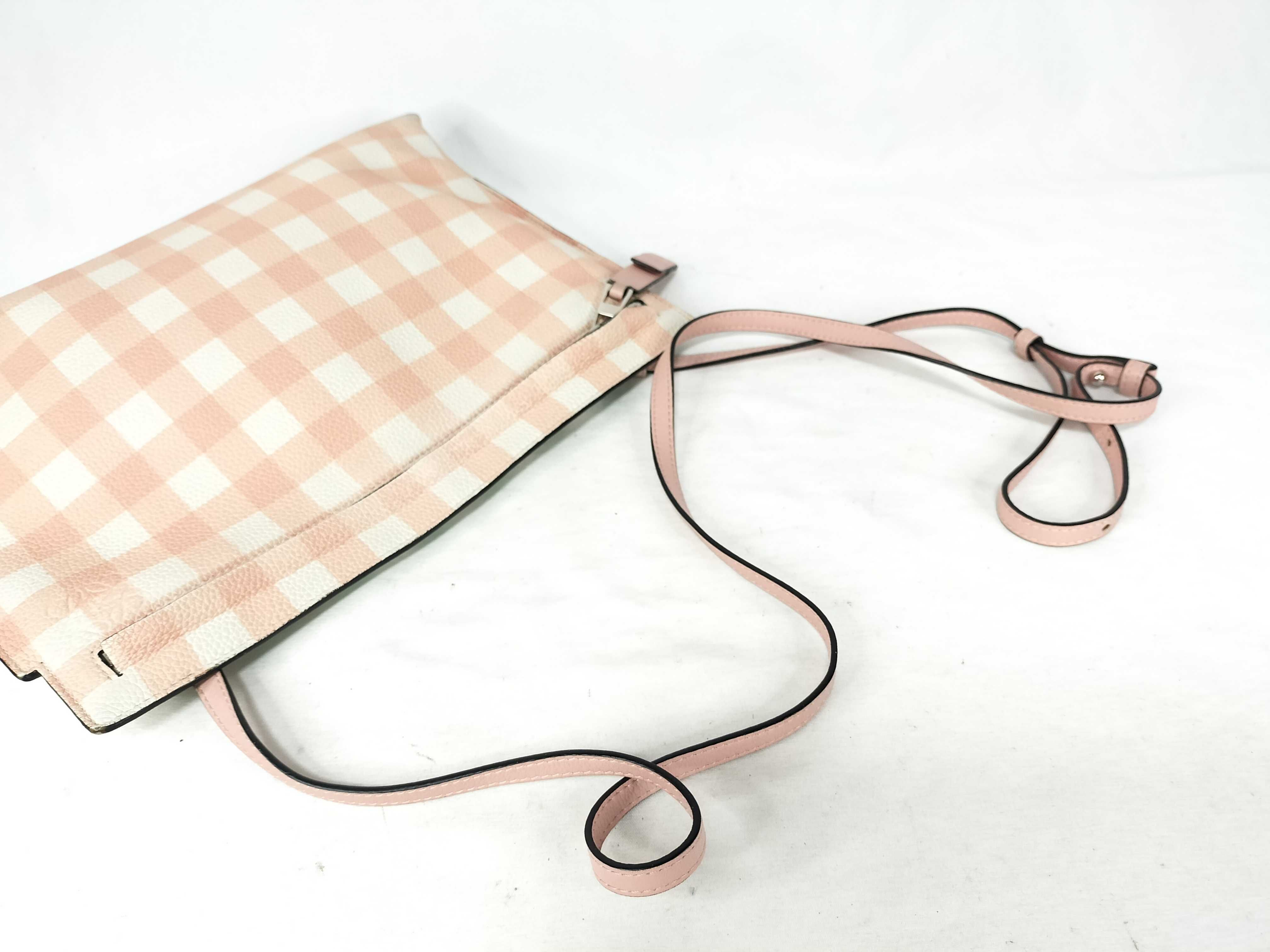 Anagram Leather Gingham Check Shoulder Bag — view 3