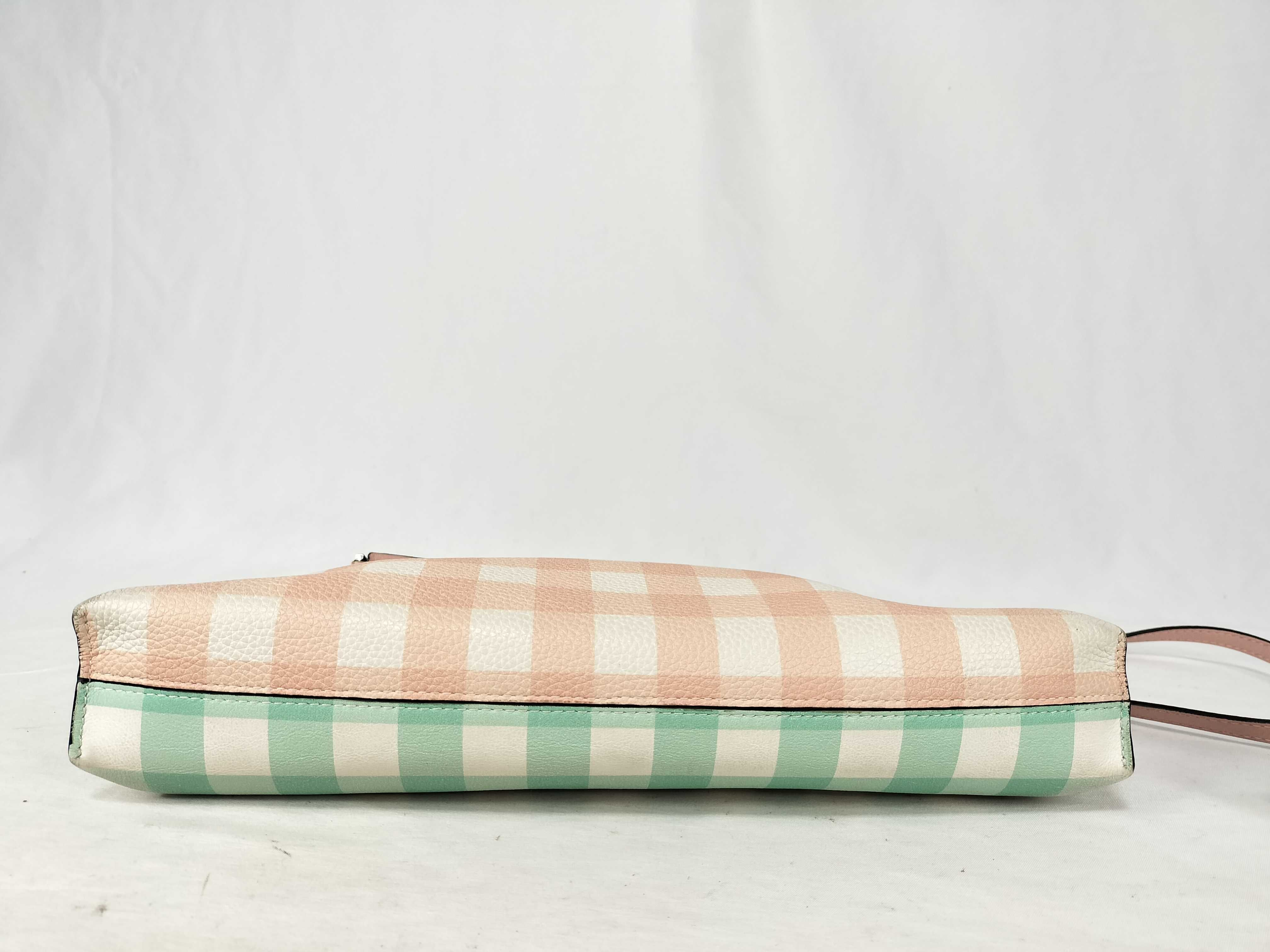 Anagram Leather Gingham Check Shoulder Bag — view 7