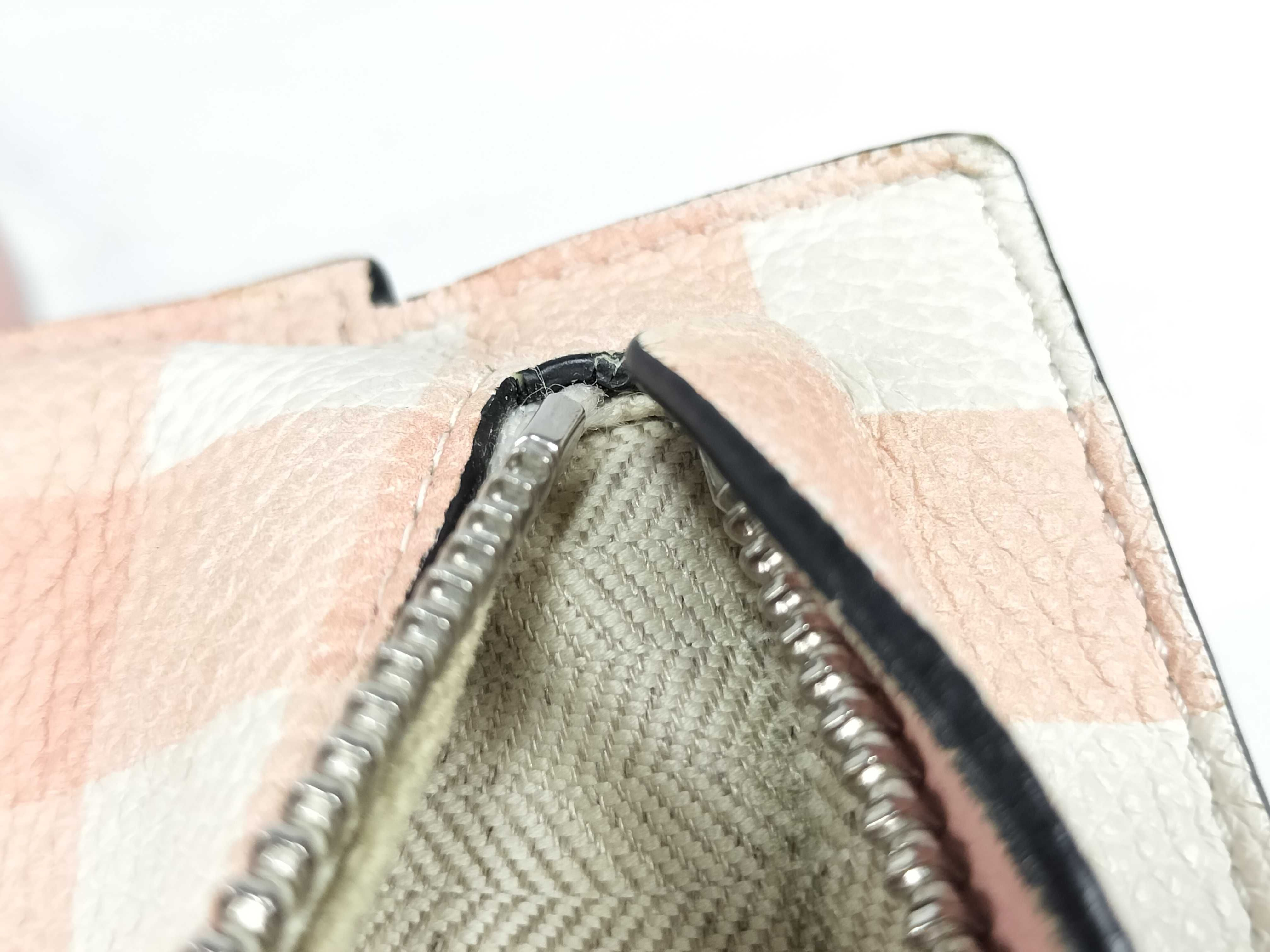 Anagram Leather Gingham Check Shoulder Bag — view 8