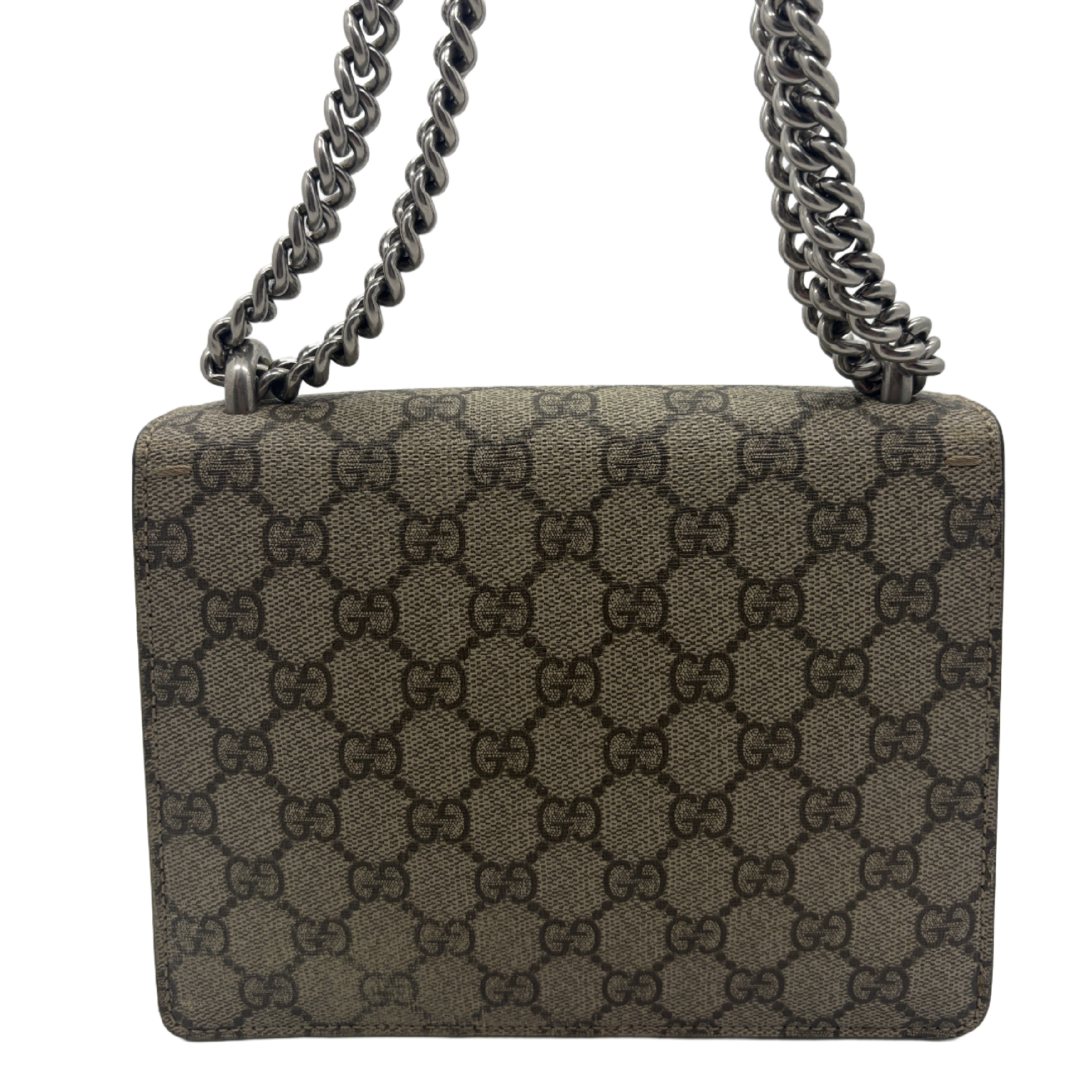 Dionysus GG Supreme Canvas Suede Red Chain Shoulder Bag — view 2