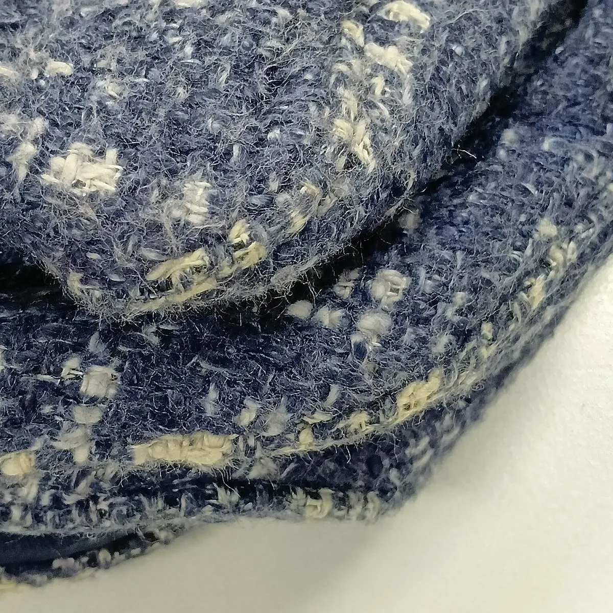 tweed chain shoulder bag, blue — view 14