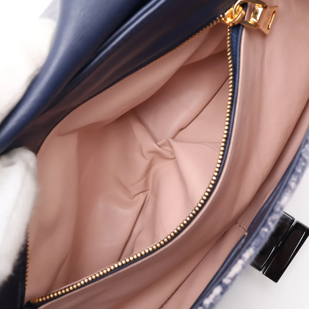 tweed chain shoulder bag, blue — view 10