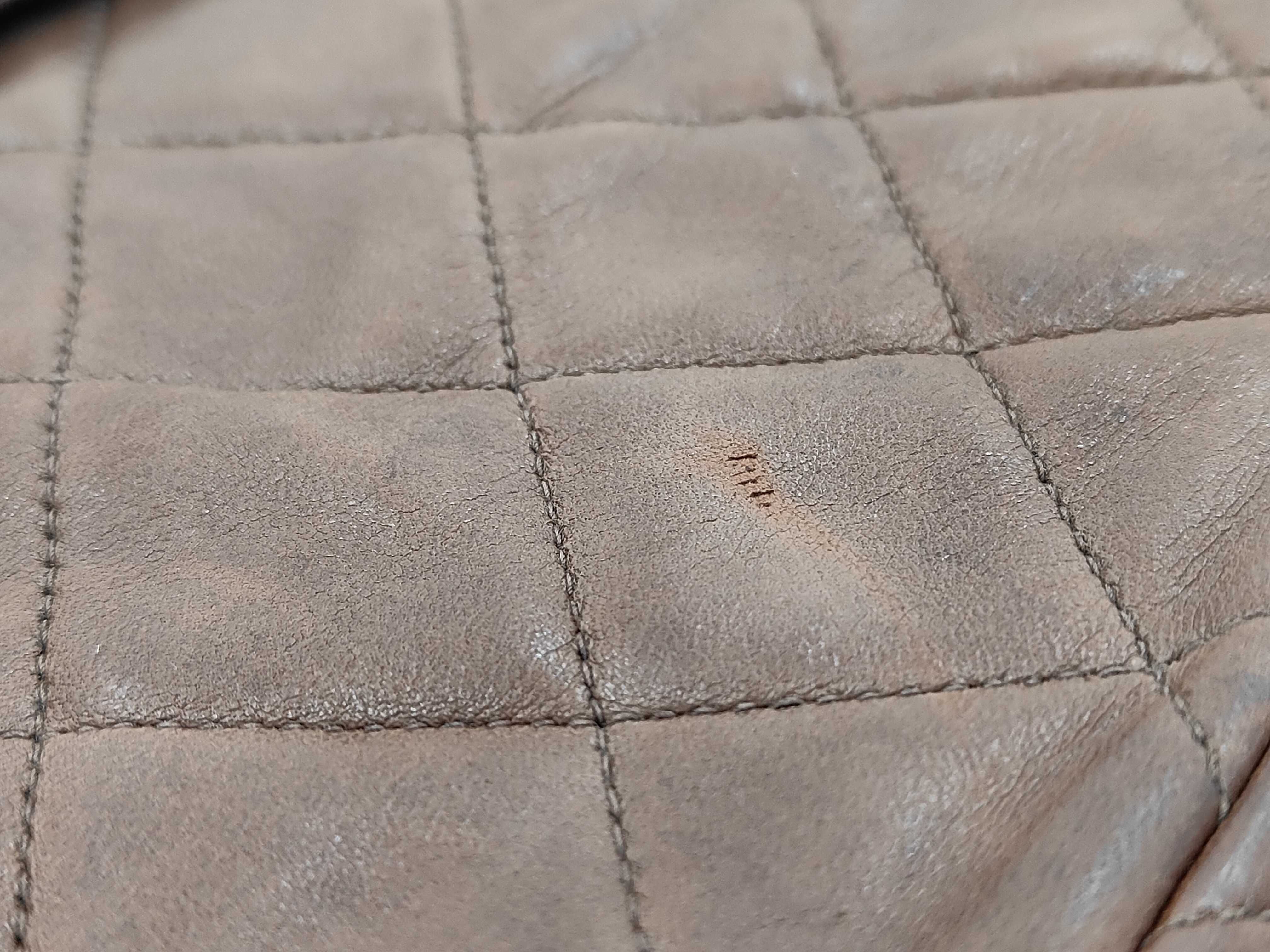 Large Matelassé Lambskin Chain Shoulder Bag, Brown, Series 3 — view 7