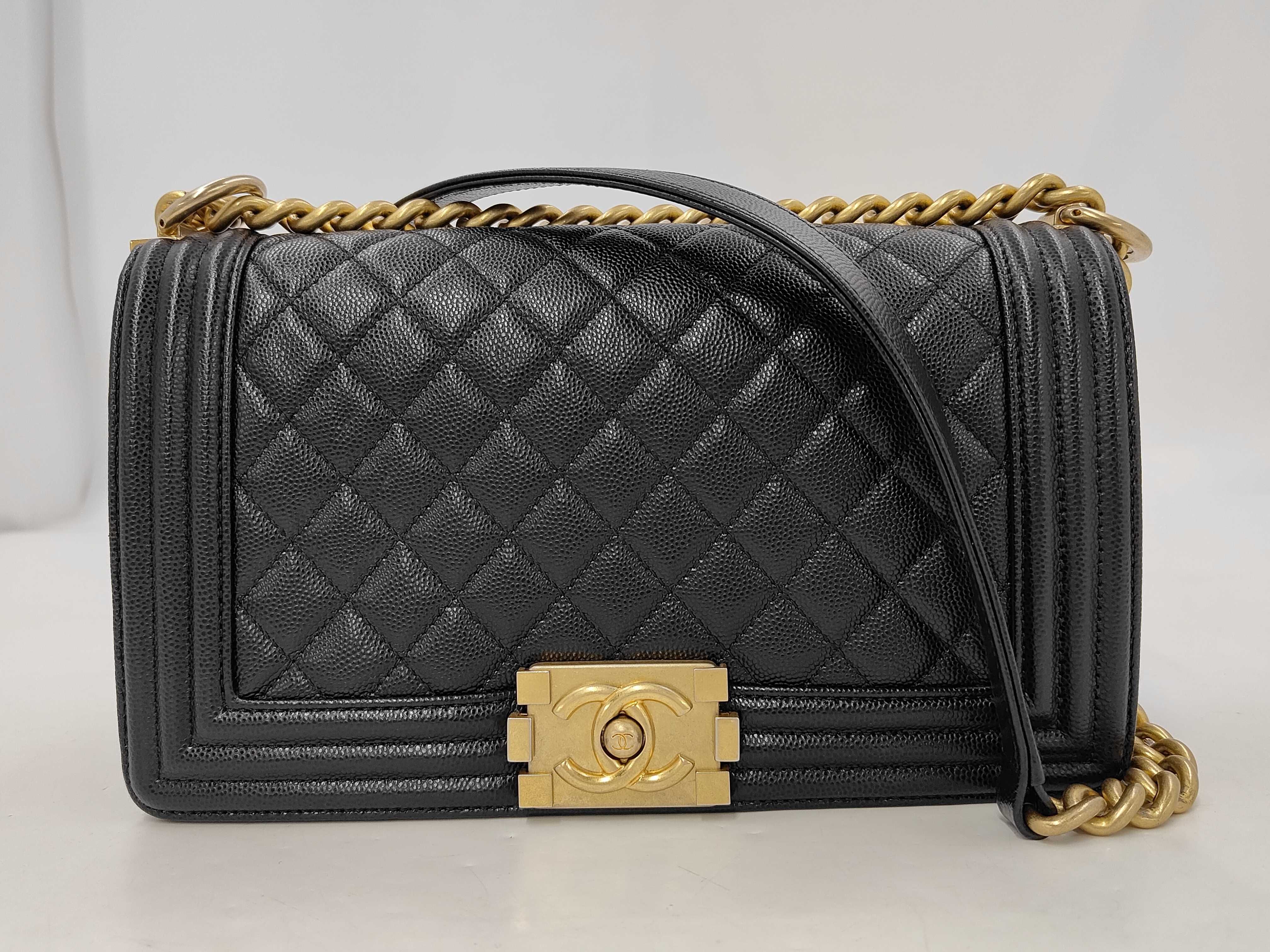 Boy Chanel Caviar Matelassé Shoulder Bag