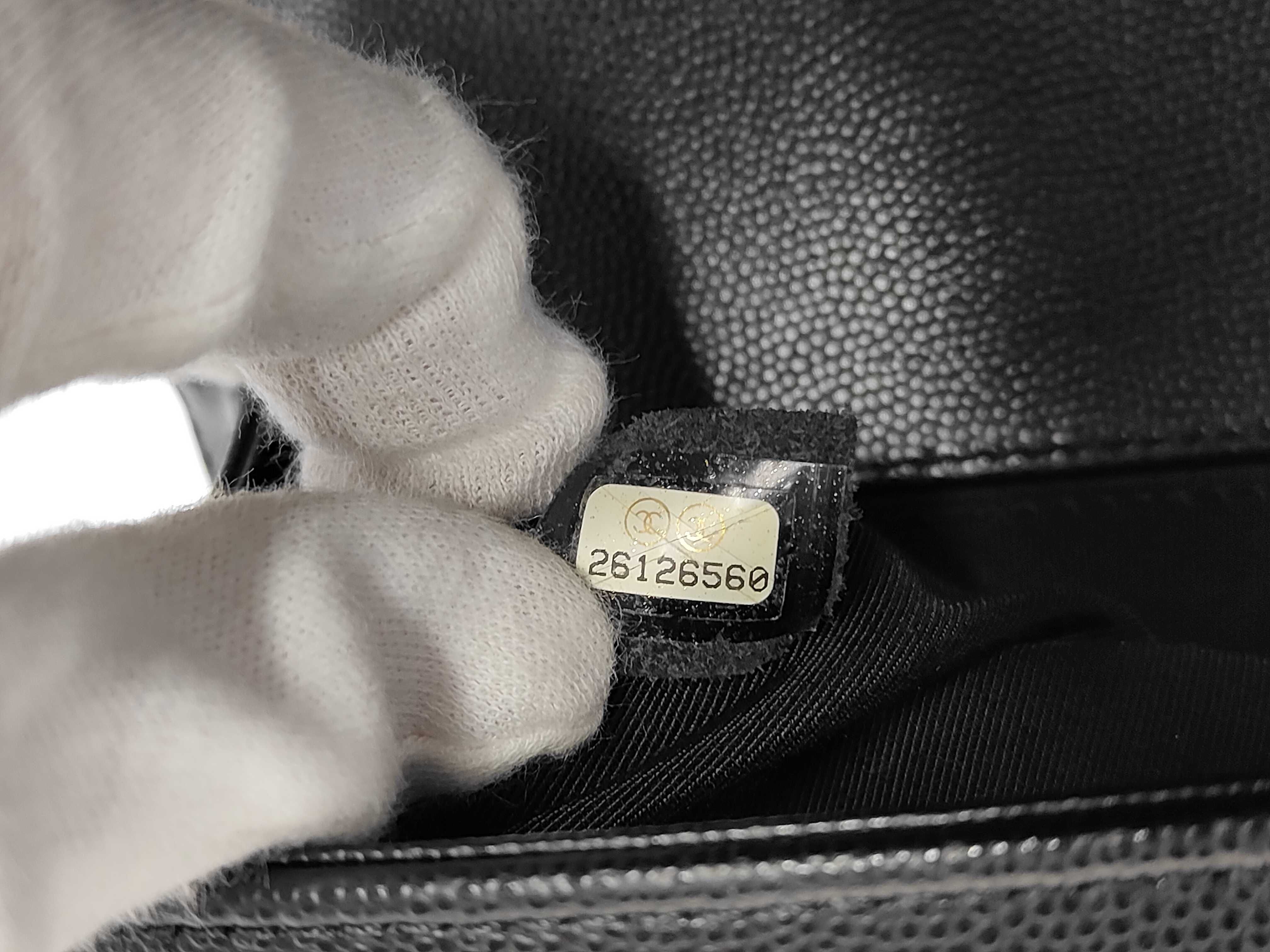 Boy Chanel Caviar Matelassé Shoulder Bag — view 11