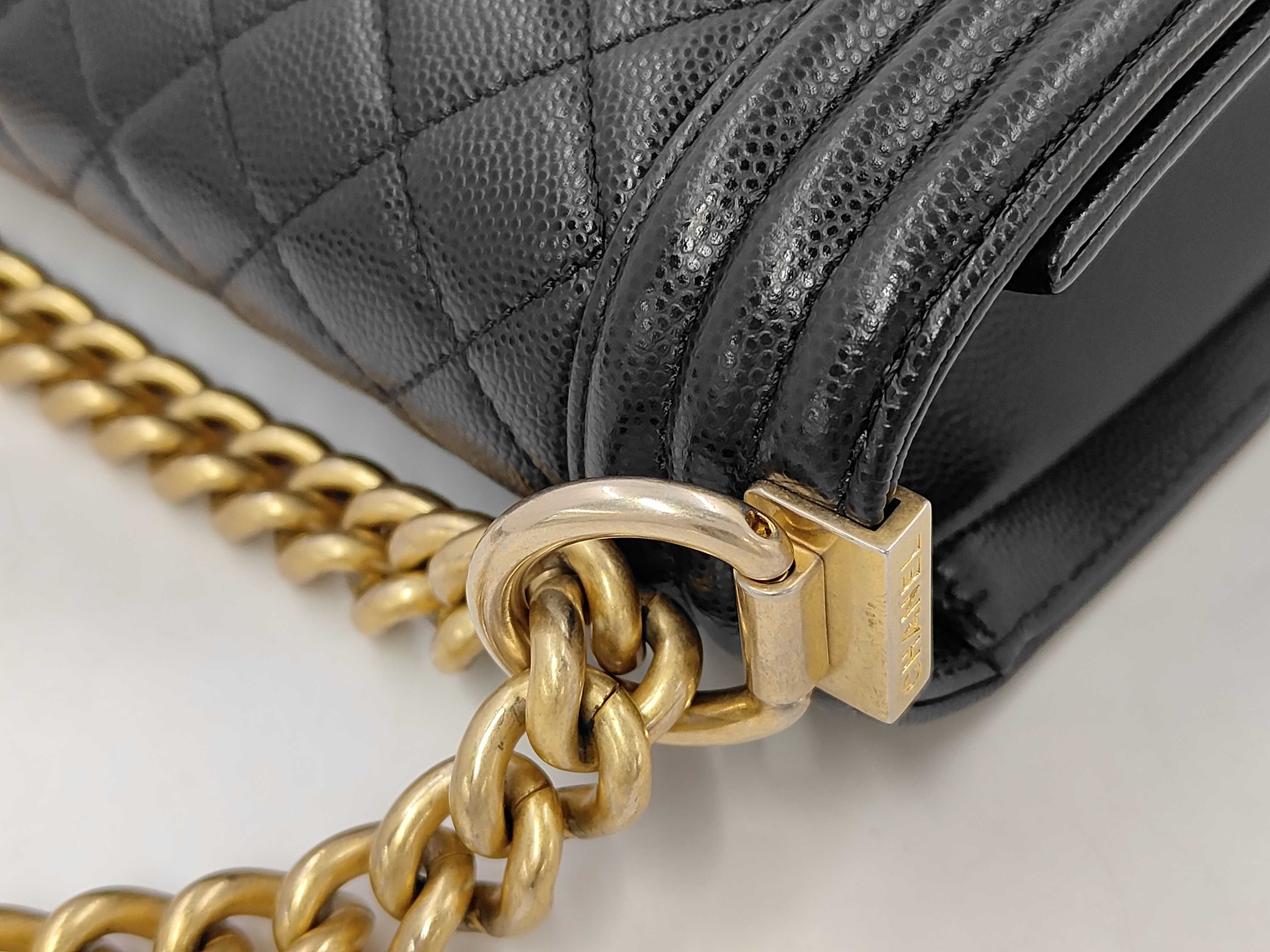 Boy Chanel Caviar Matelassé Shoulder Bag — view 5