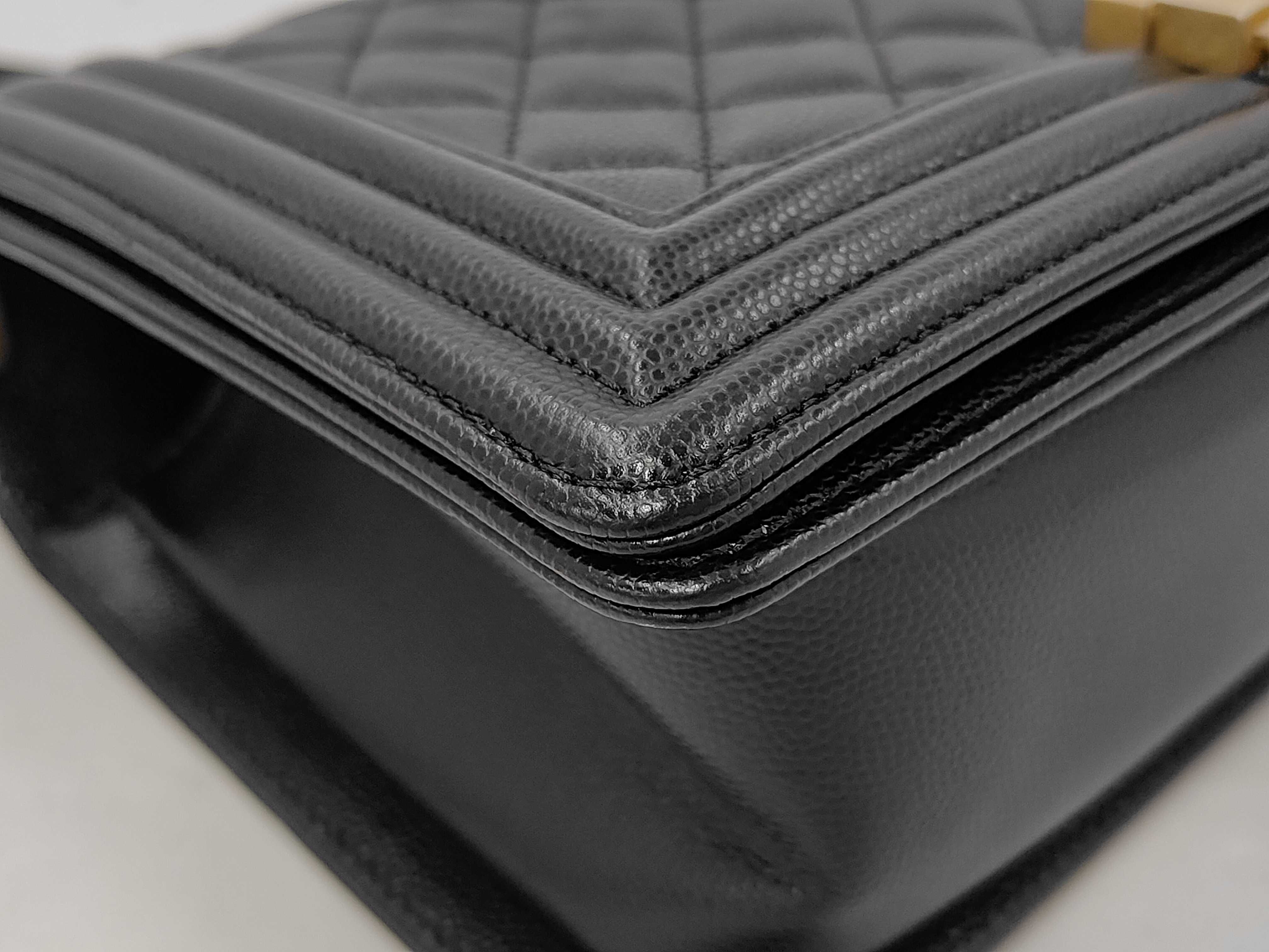 Boy Chanel Caviar Matelassé Shoulder Bag — view 6