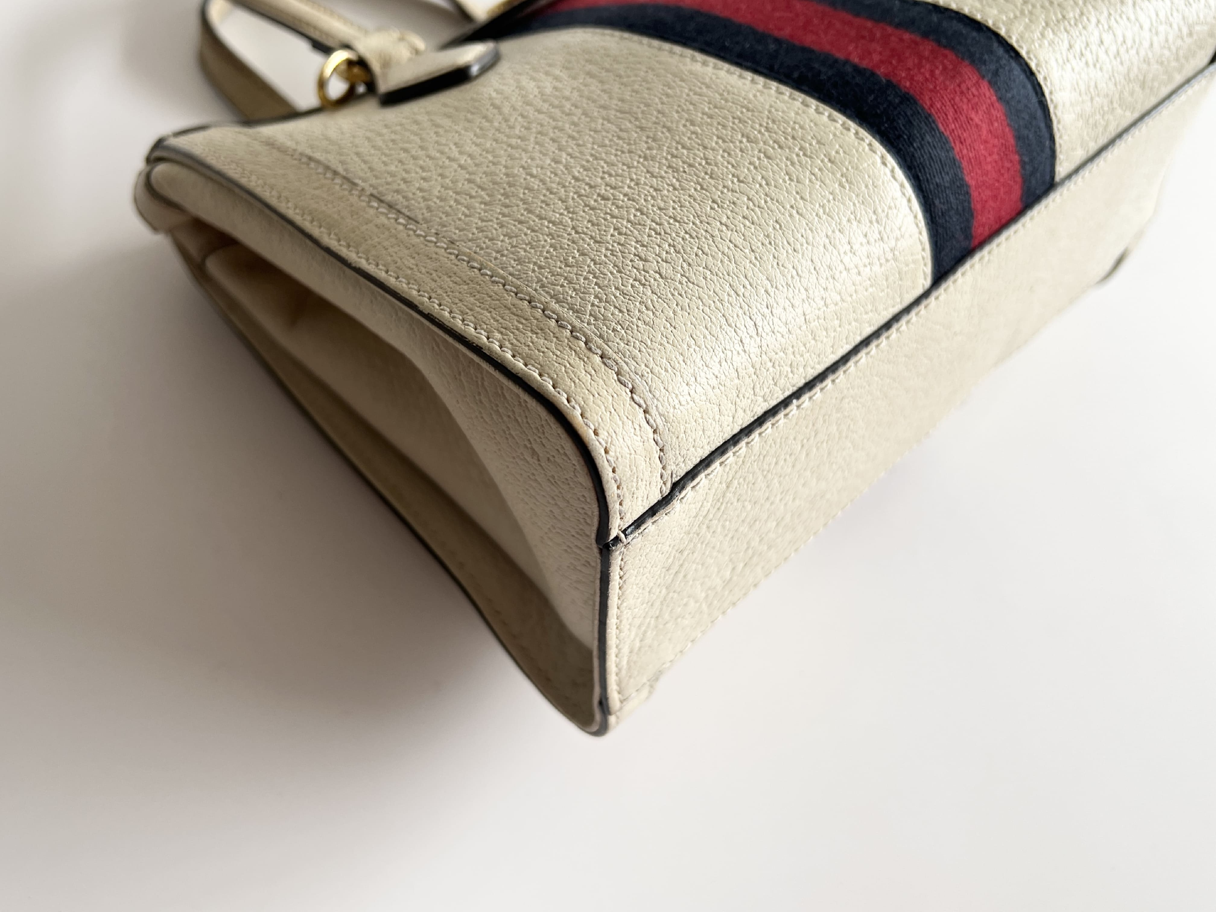 Ophidia Sherry Line Logo Leather Tote Bag Handbag — view 12