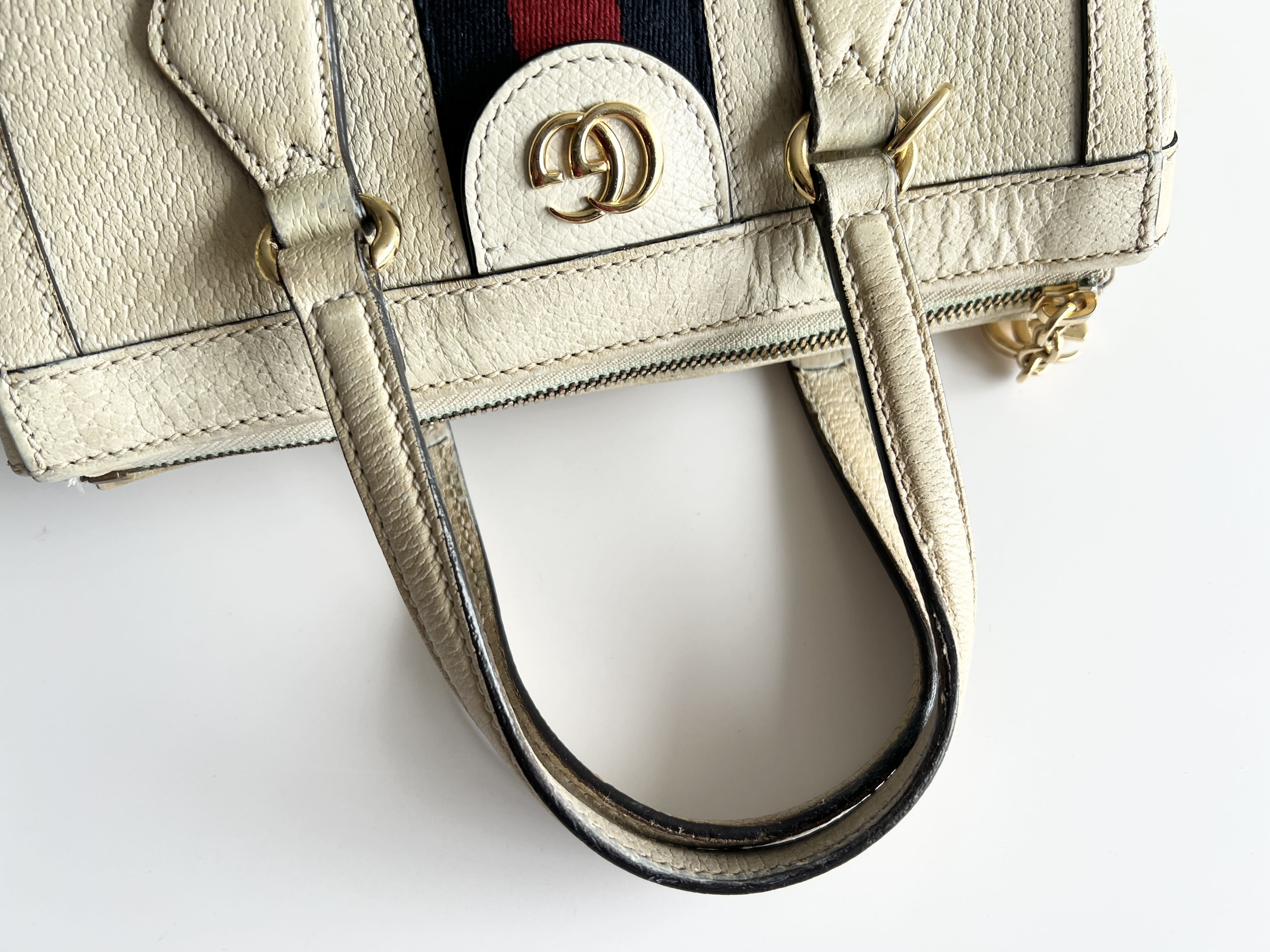 Ophidia Sherry Line Logo Leather Tote Bag Handbag — view 3