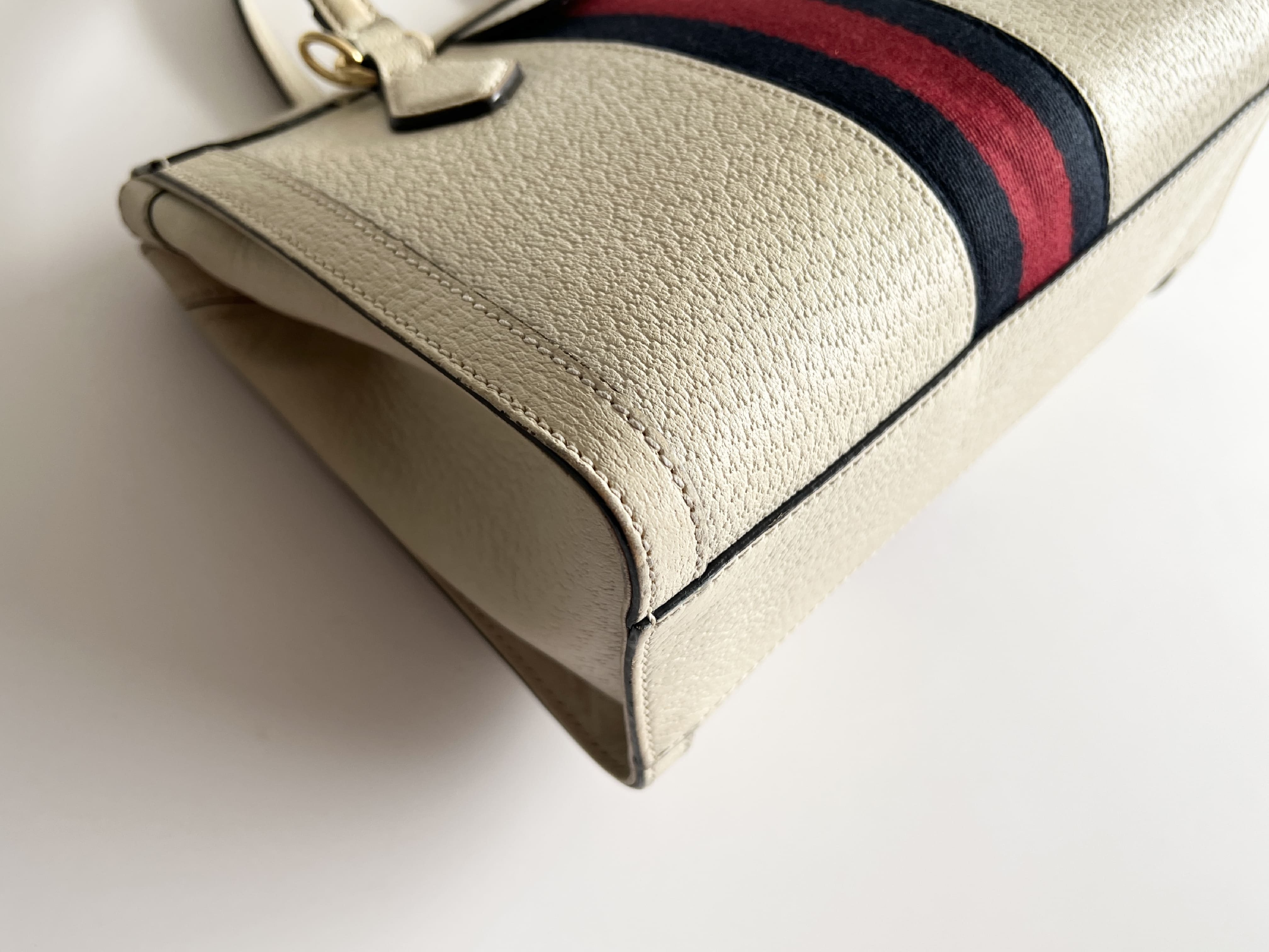 Ophidia Sherry Line Logo Leather Tote Bag Handbag — view 10