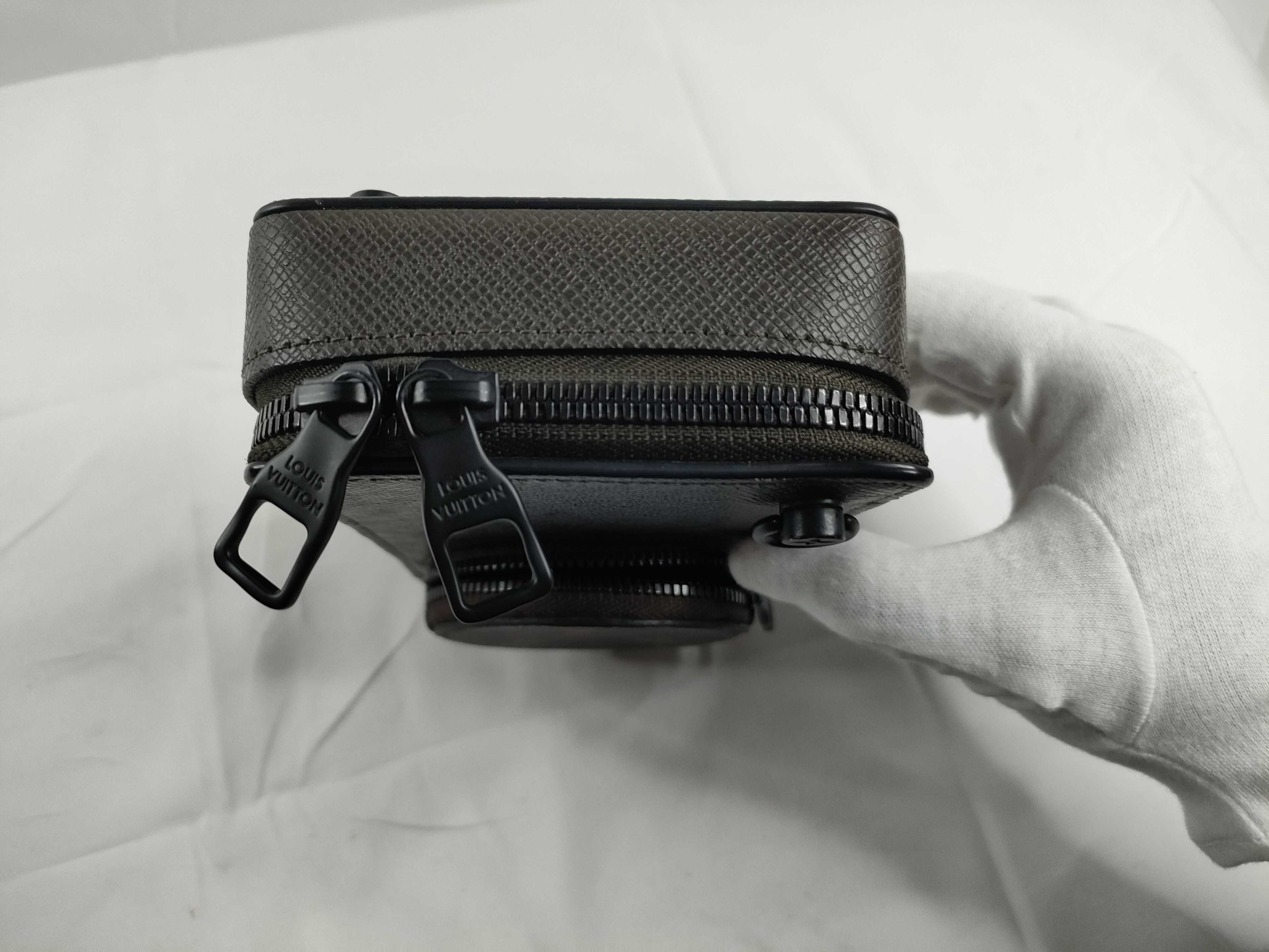 Monogram Taiga Phone Box Shoulder Bag — view 7
