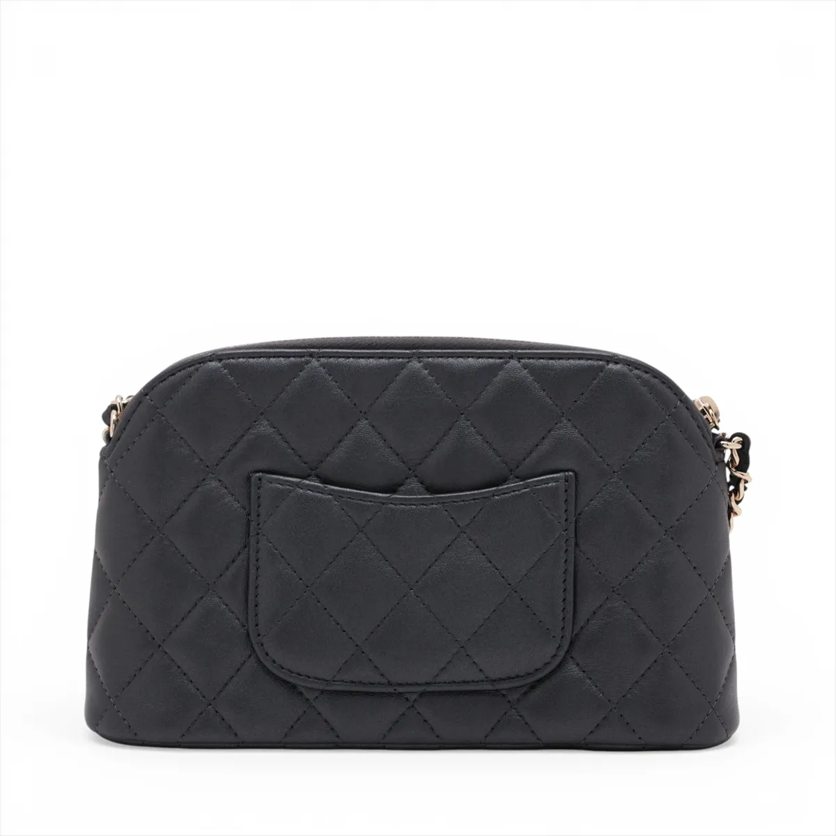 Matelassé Lambskin Chain Shoulder Bag, Gray with Gold Hardware, CK3HPPUH, Random Serial Number AP4526 — view 2
