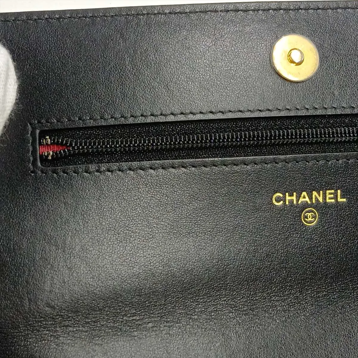 19 Lambskin Chain Shoulder Bag, Black with Gold and Silver Hardware, 29729514, serial number in the 29 range. — view 15