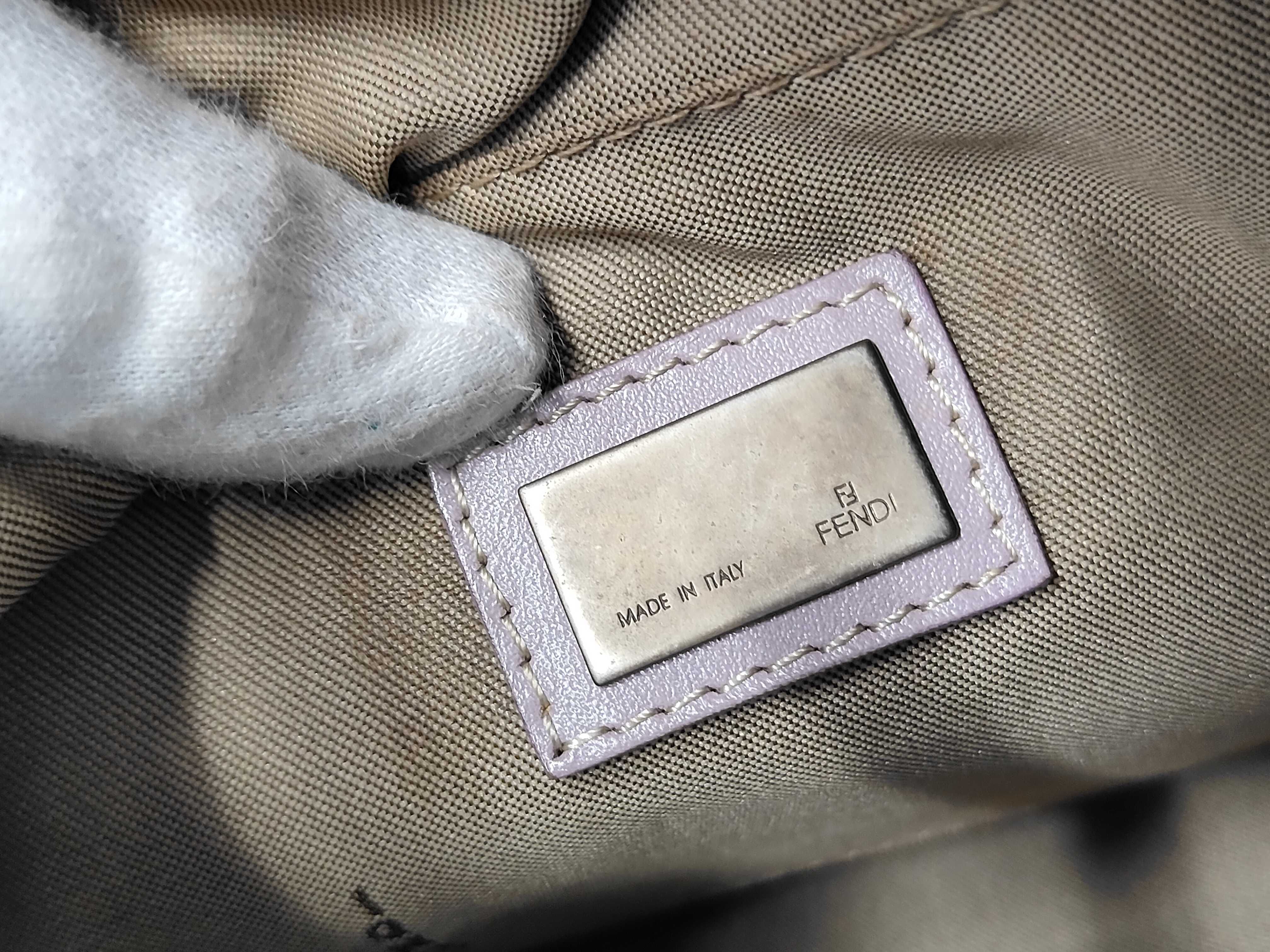 Zucchino Shoulder Bag, Canvas and Leather, Pink Shoulder Bag — view 10