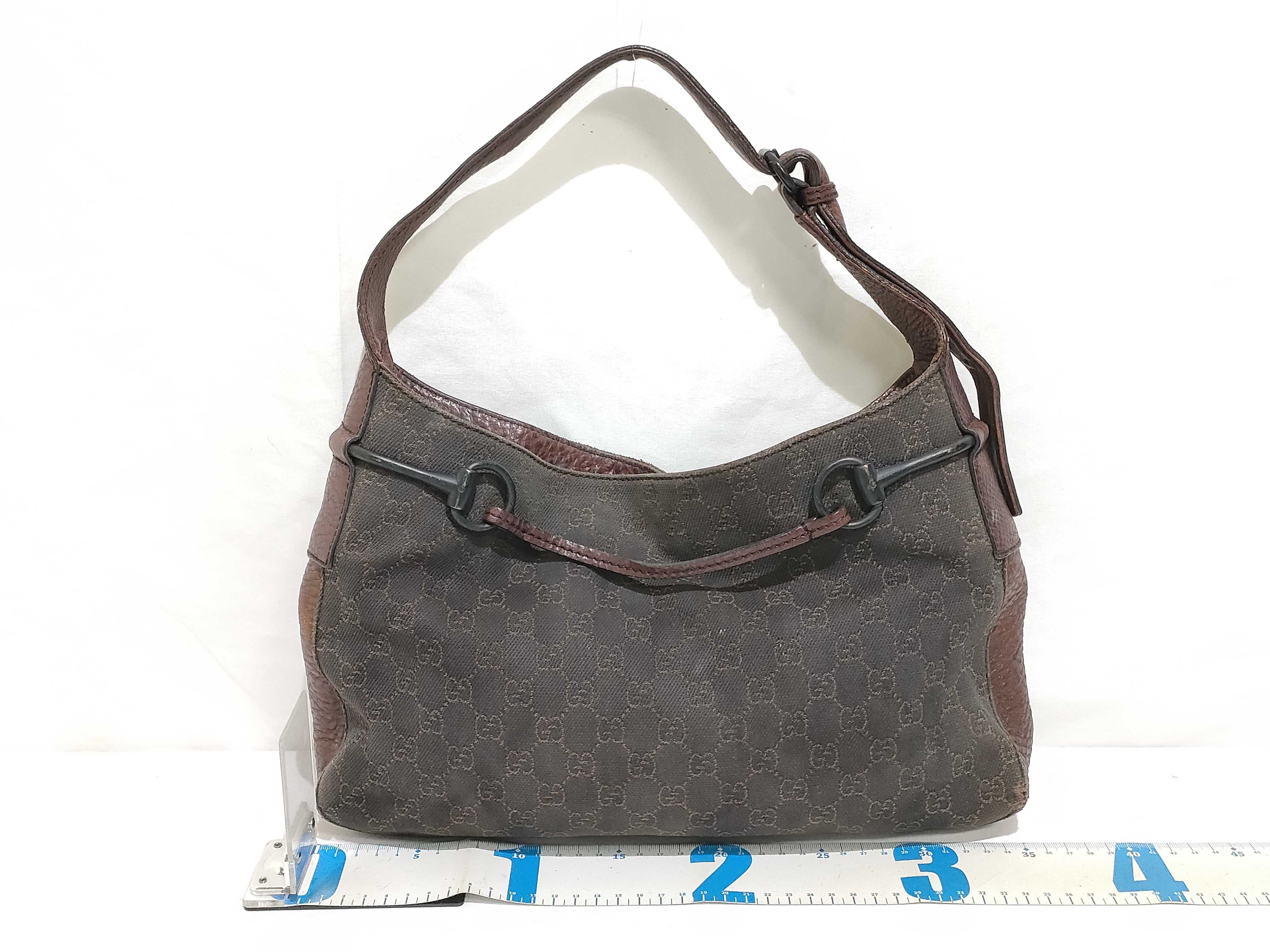 101975 One-Shoulder Bag GG Canvas Leather Brown Shoulder Bag — view 2