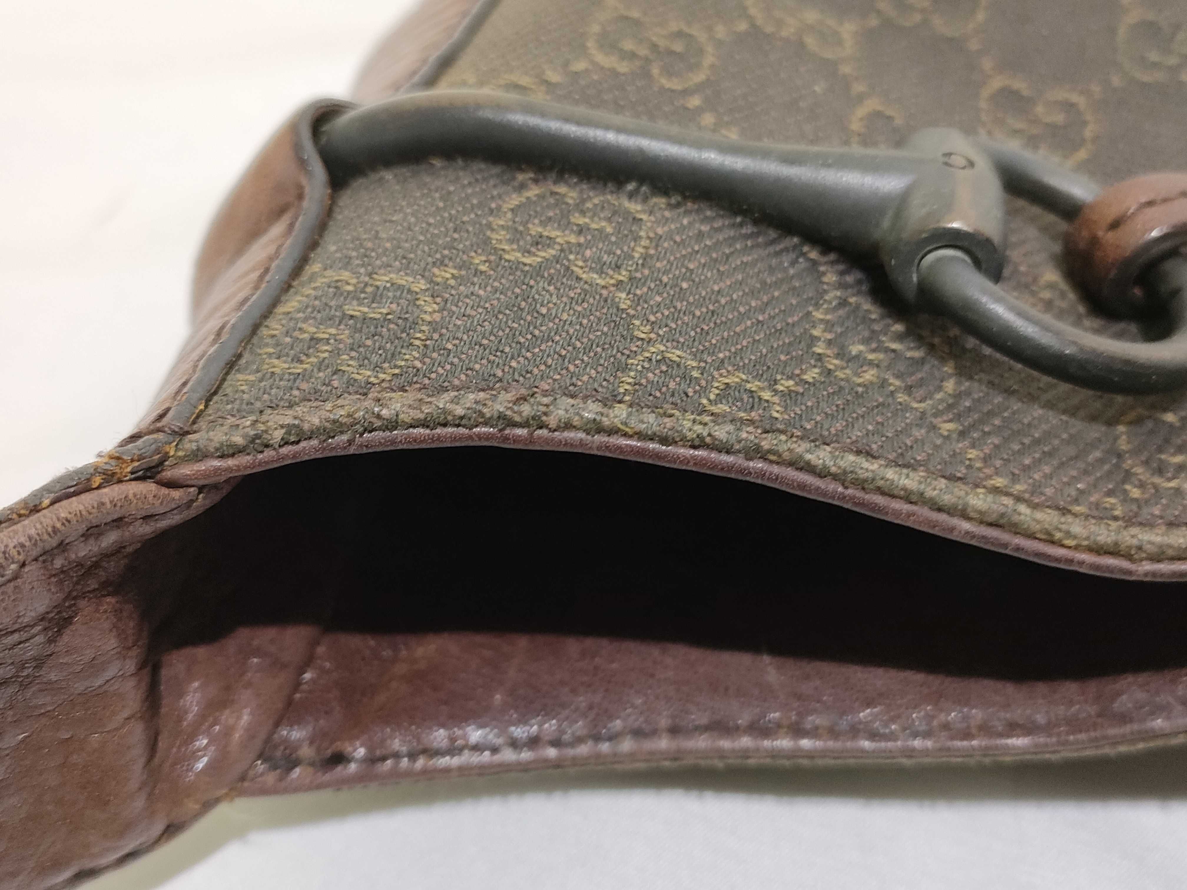 101975 One-Shoulder Bag GG Canvas Leather Brown Shoulder Bag — view 12