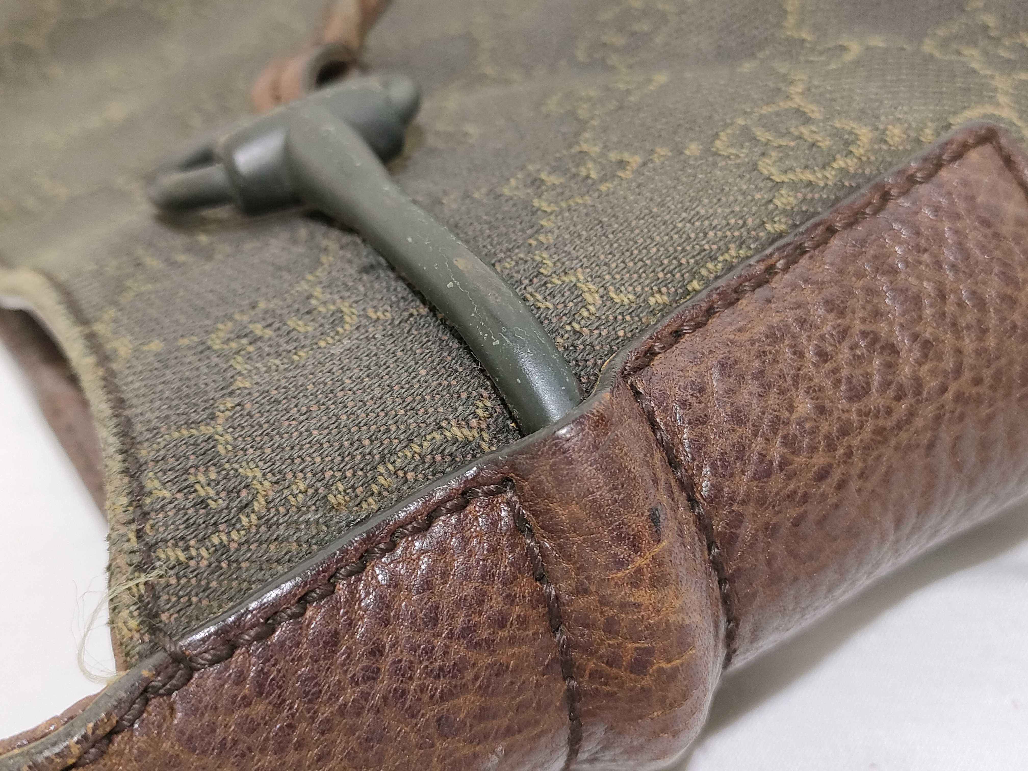 101975 One-Shoulder Bag GG Canvas Leather Brown Shoulder Bag — view 14