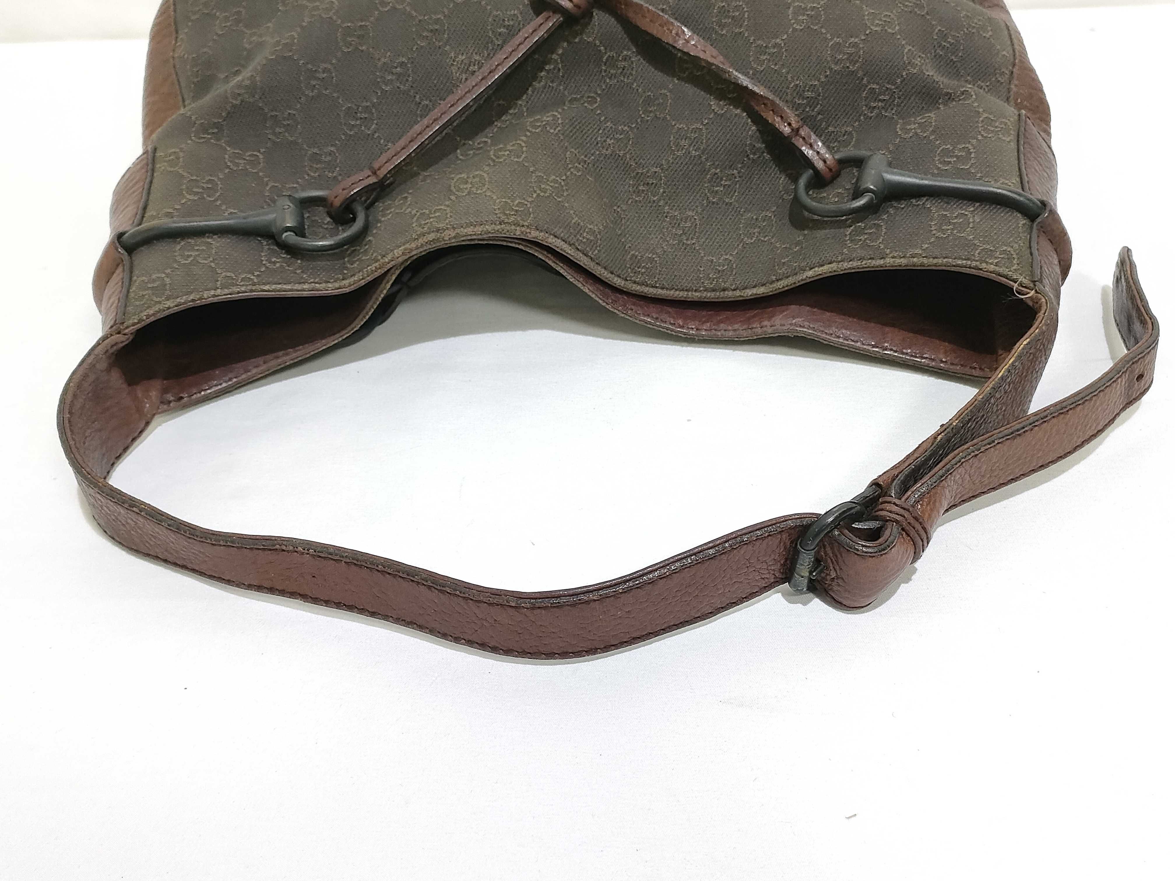 101975 One-Shoulder Bag GG Canvas Leather Brown Shoulder Bag — view 3