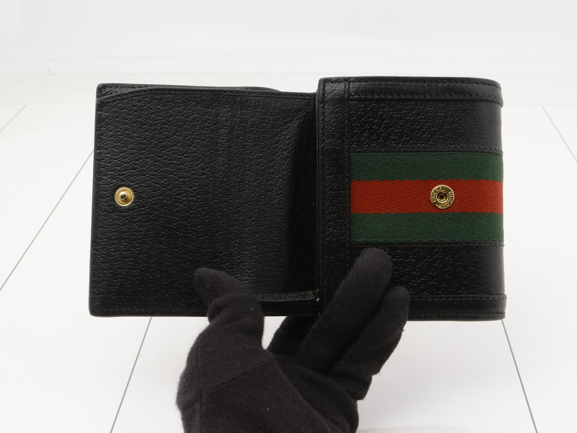 Bi-fold wallet, Ophidia, leather, 719887 — view 4