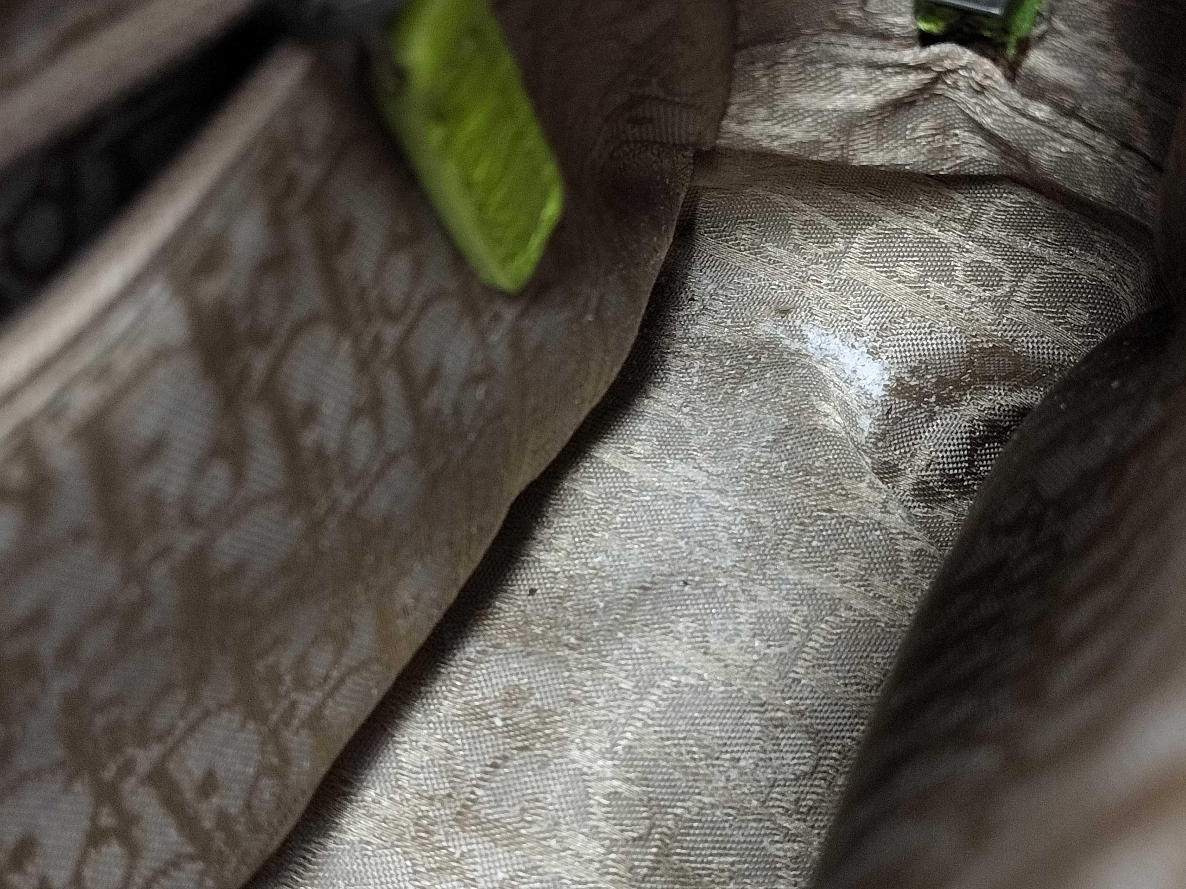 FR - Raffia x green leather handbag — view 13