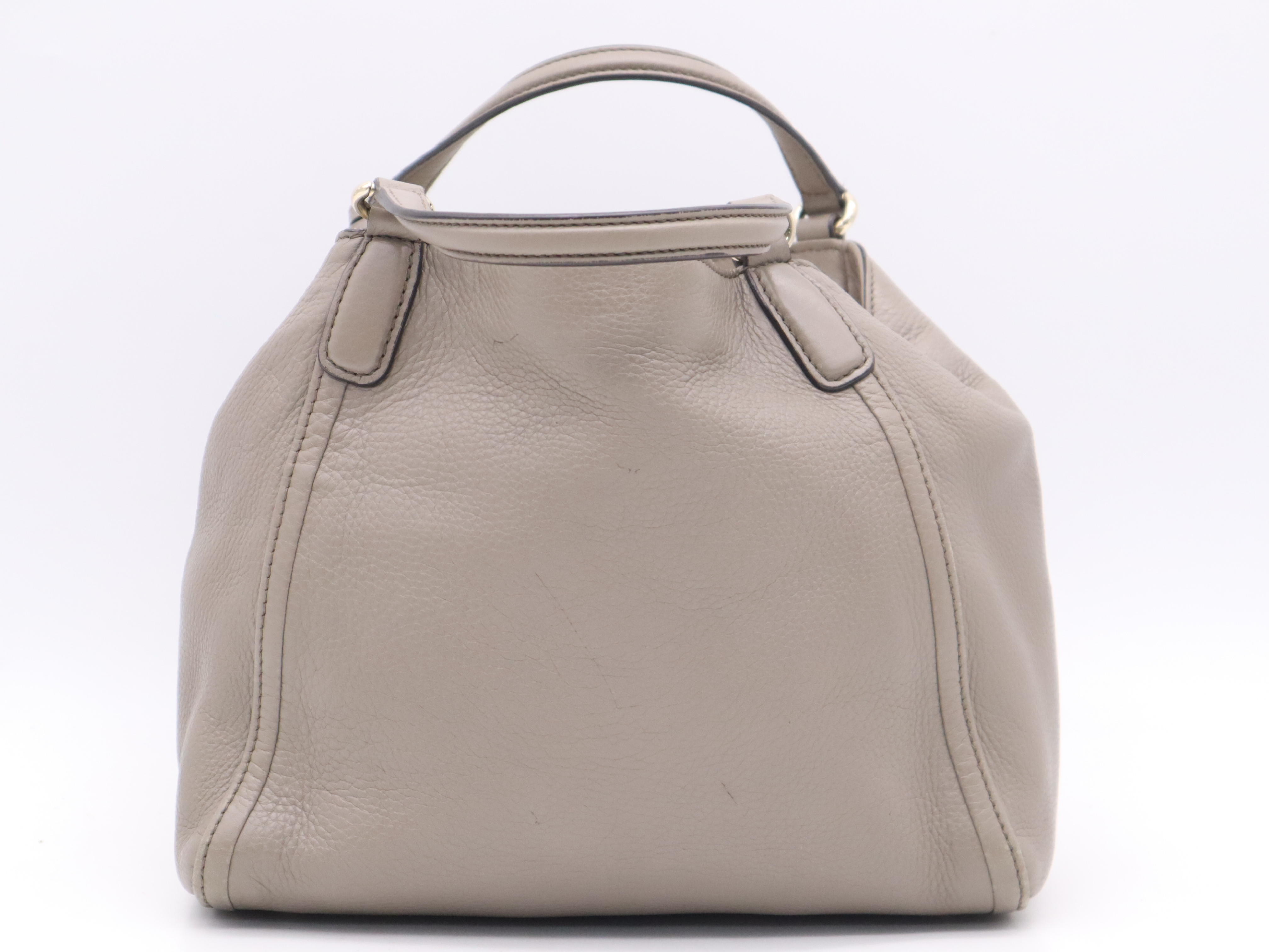 336751 Leather Soho Grey Gold Hardware Charm Handbag — view 2