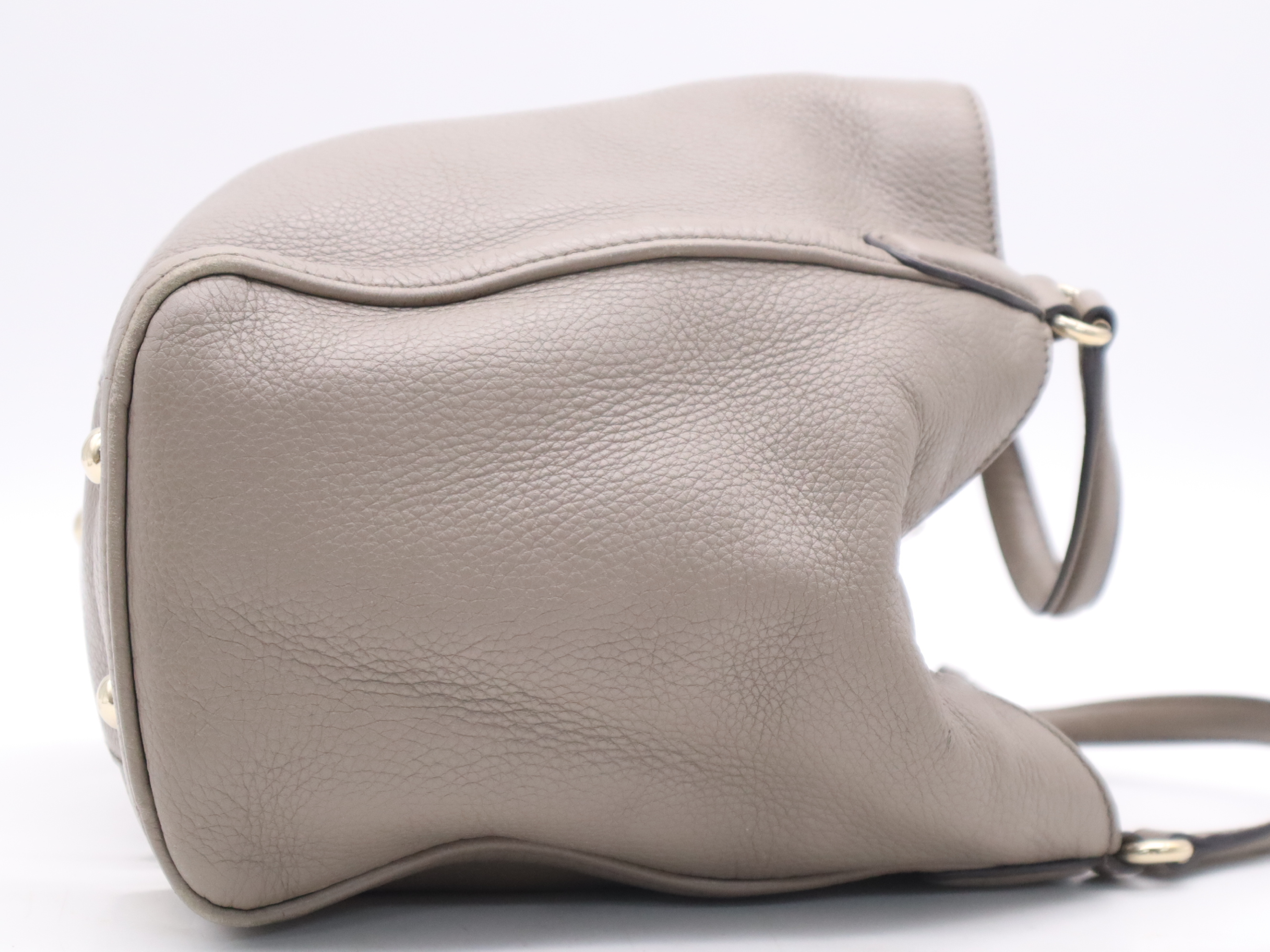 336751 Leather Soho Grey Gold Hardware Charm Handbag — view 5