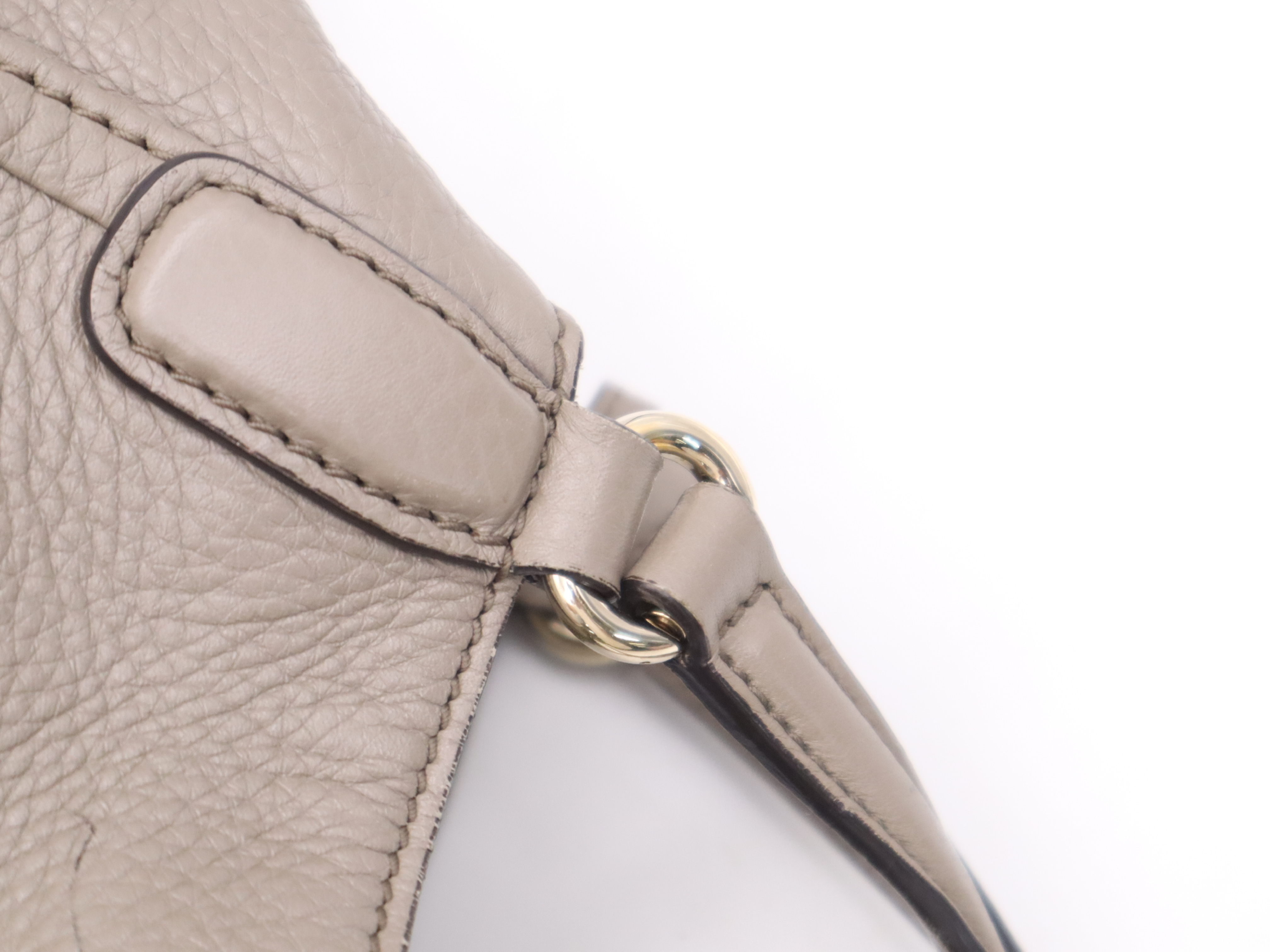 336751 Leather Soho Grey Gold Hardware Charm Handbag — view 8