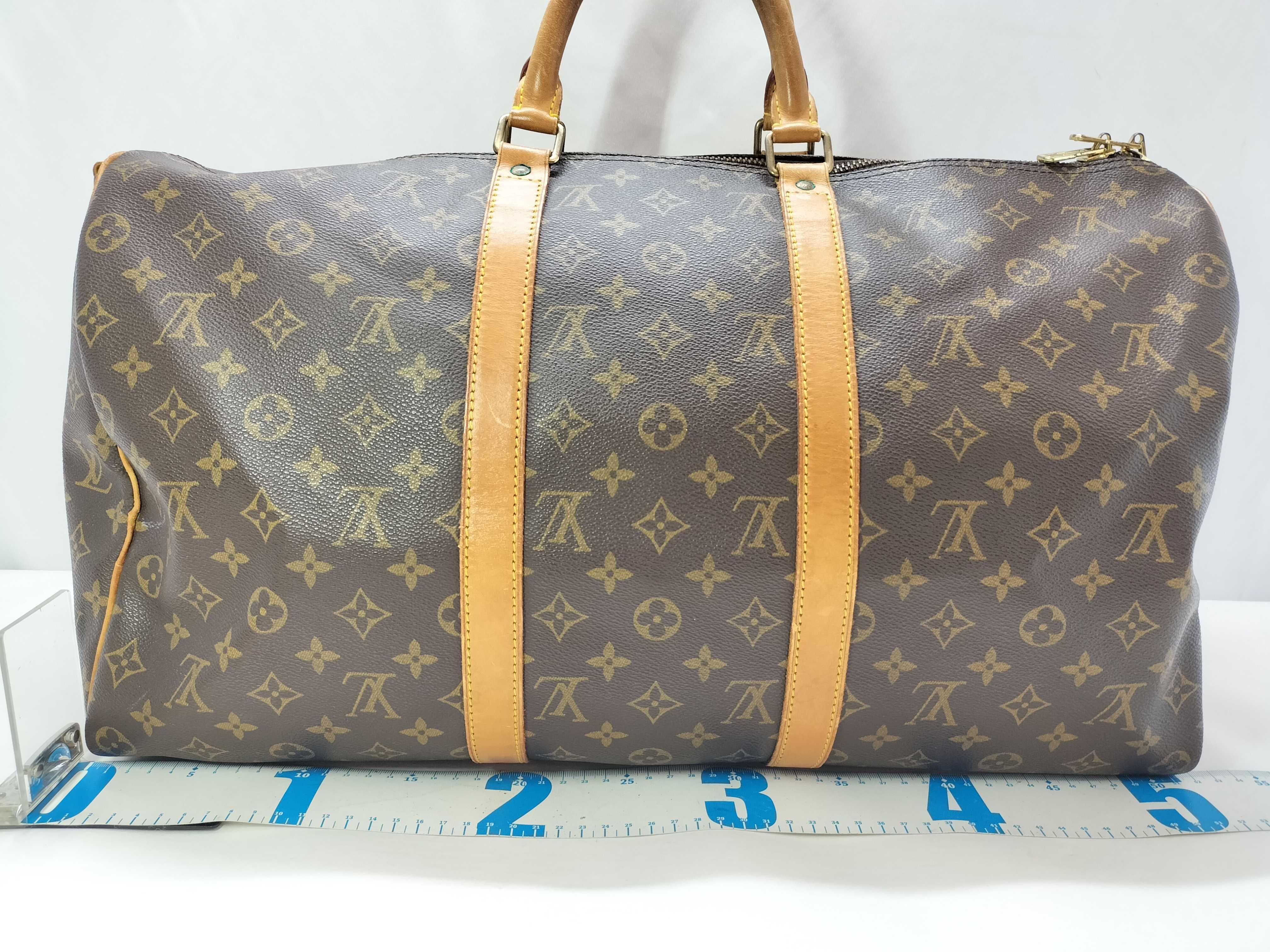 Monogram Keepall Bandoulière 50 M41416 VI1902 Brown Boston Bag — view 2