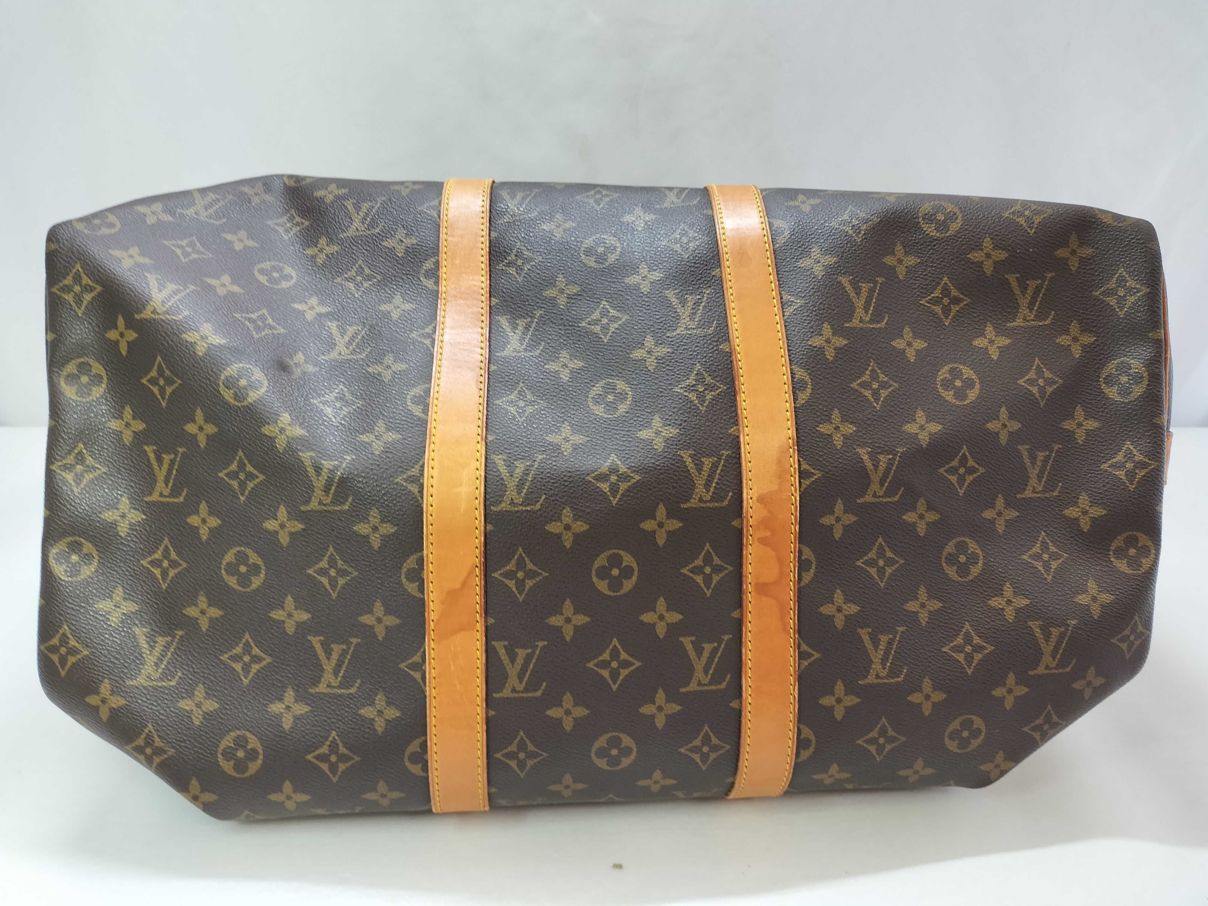 Monogram Keepall Bandoulière 50 M41416 VI1902 Brown Boston Bag — view 15
