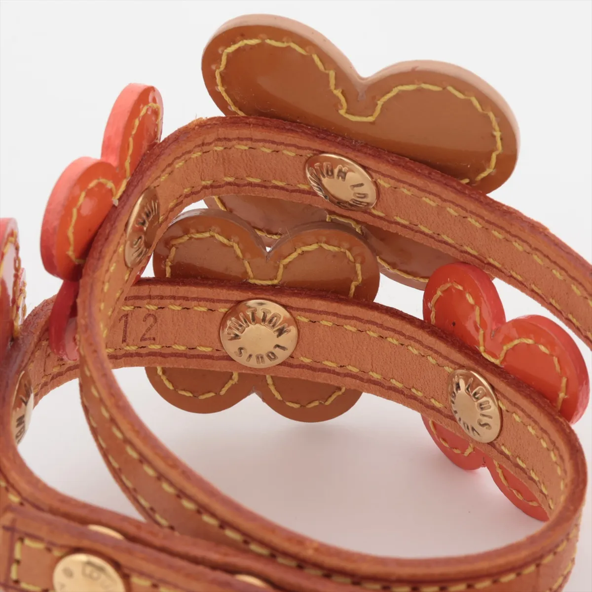 M92251 Flower Lexington FL0012 Bracelet, GP x Leather, Brown, — view 4