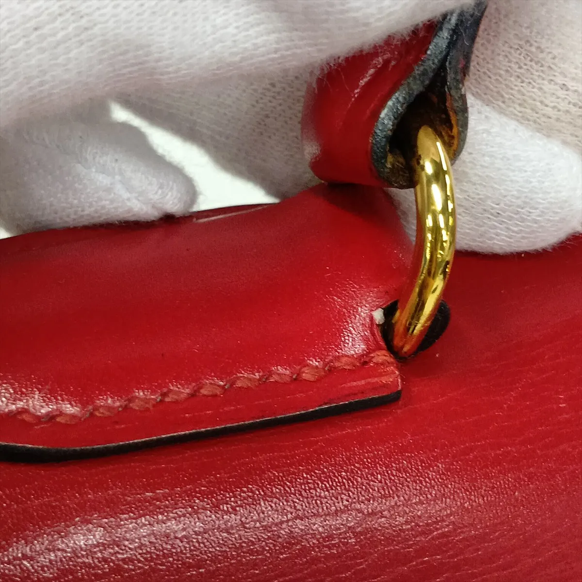 [Individually packaged] Hermes Kelly 32 Sellier Box Calf Rouge Vif Gold Hardware S: 1989 — view 13