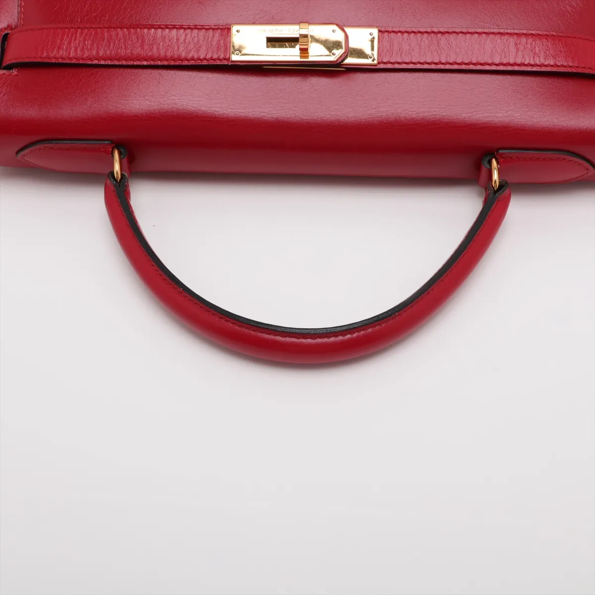 [Individually packaged] Hermes Kelly 32 Sellier Box Calf Rouge Vif Gold Hardware S: 1989 — view 5