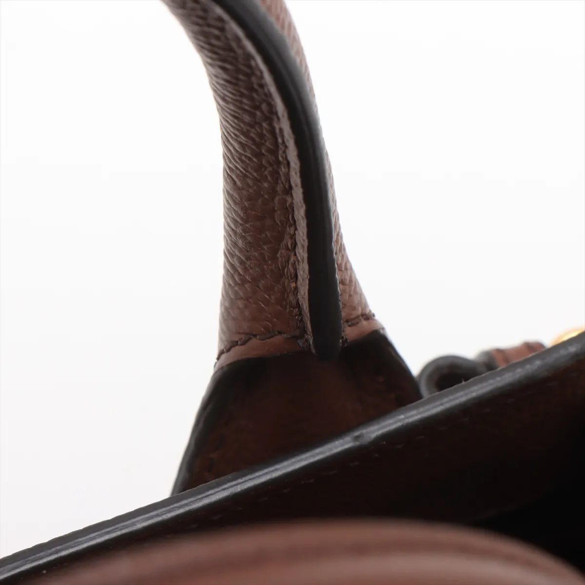 Nova Check Leather x Canvas 2-Way Handbag, Brown — view 12