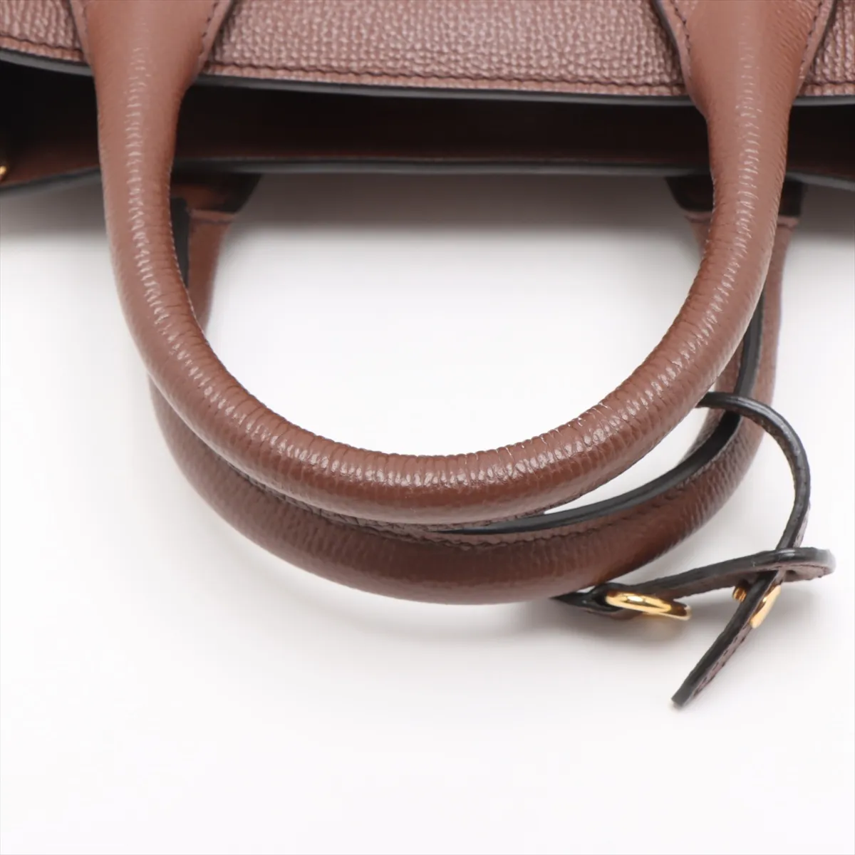 Nova Check Leather x Canvas 2-Way Handbag, Brown — view 5