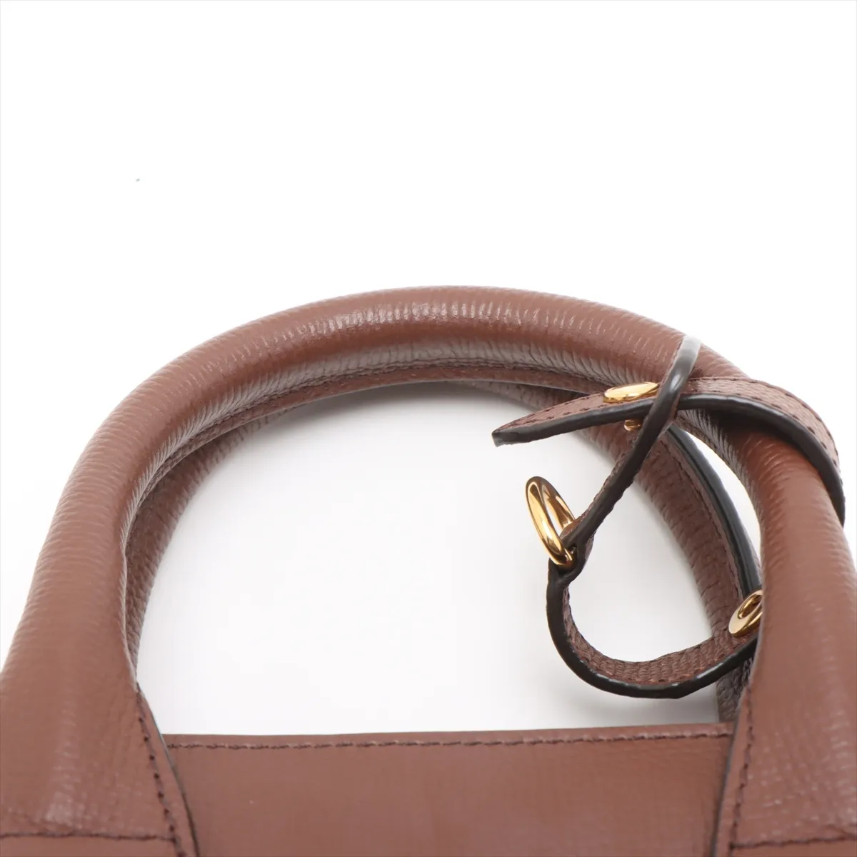 Nova Check Leather x Canvas 2-Way Handbag, Brown — view 6
