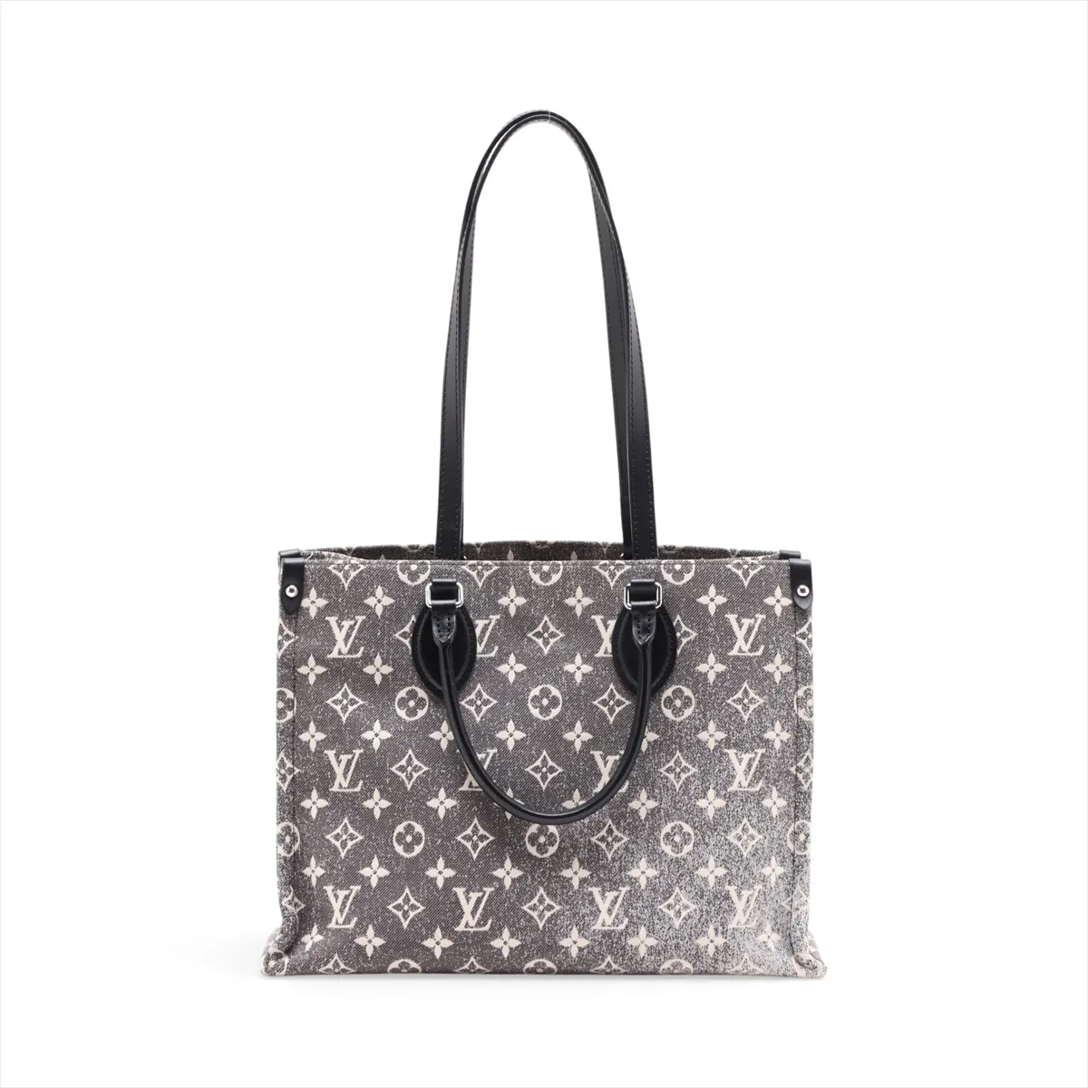 Monogram Jacquard Denim OnTheGo MM M46448 Gray (RFID detected) — view 2
