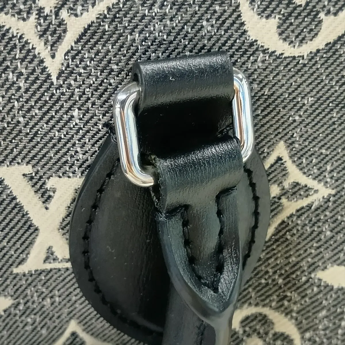 Monogram Jacquard Denim OnTheGo MM M46448 Gray (RFID detected) — view 12