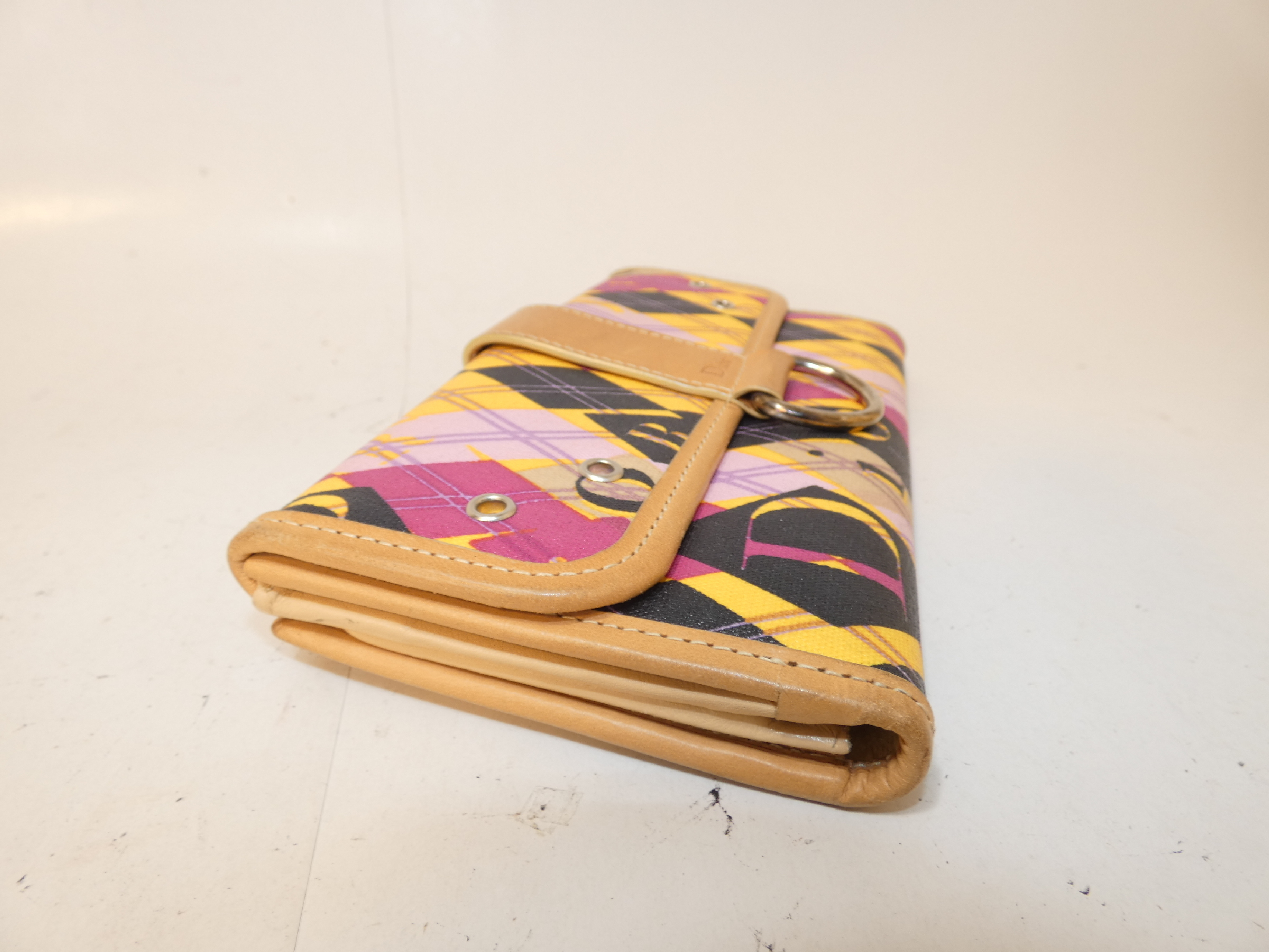 perforated pattern long wallet — view 5