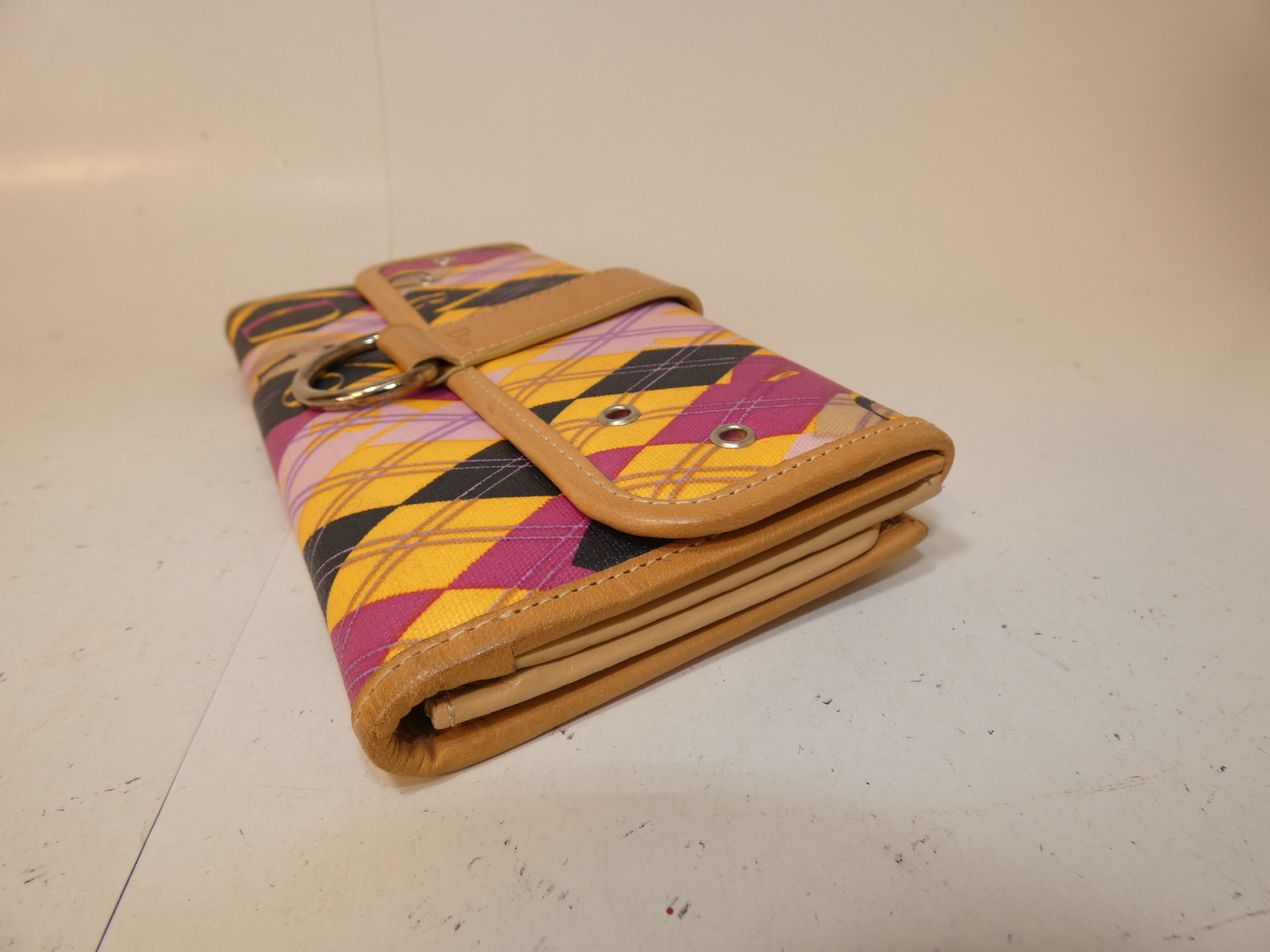 perforated pattern long wallet — view 6