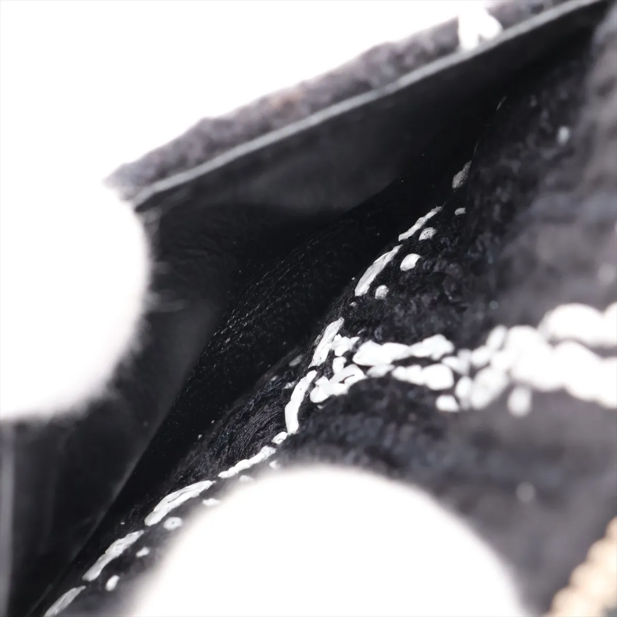 Matelassé Tweed Chain Shoulder Bag, Black x White, Gold Hardware, TCHNPA89, Random Serial Number, Year Gift — view 7