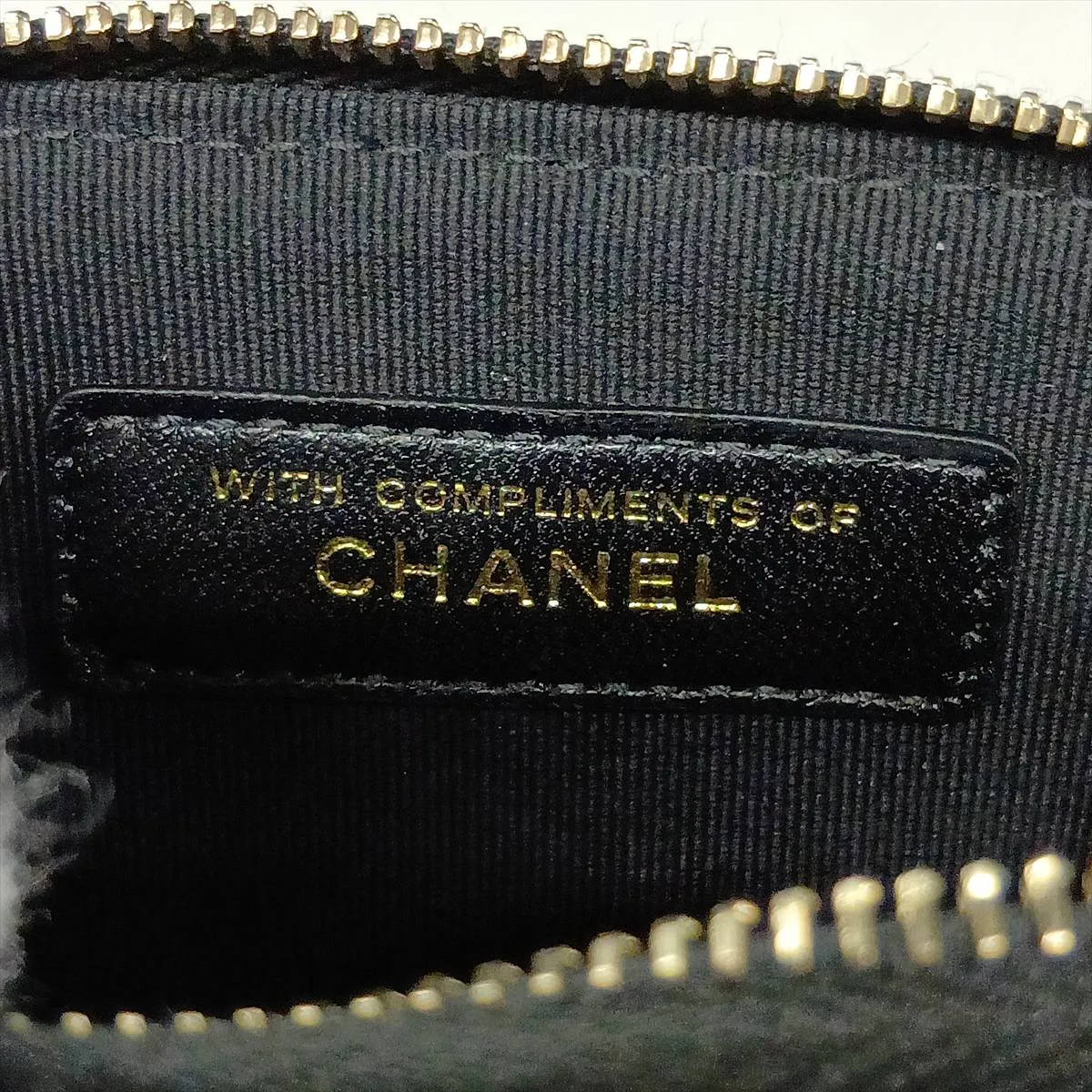 Matelassé Tweed Chain Shoulder Bag, Black x White, Gold Hardware, TCHNPA89, Random Serial Number, Year Gift — view 10
