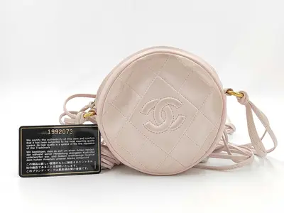 BAG LAMBSKIN ROUND SHOULDER TASSEL PINK NO.1 1992073 Shoulder Bag