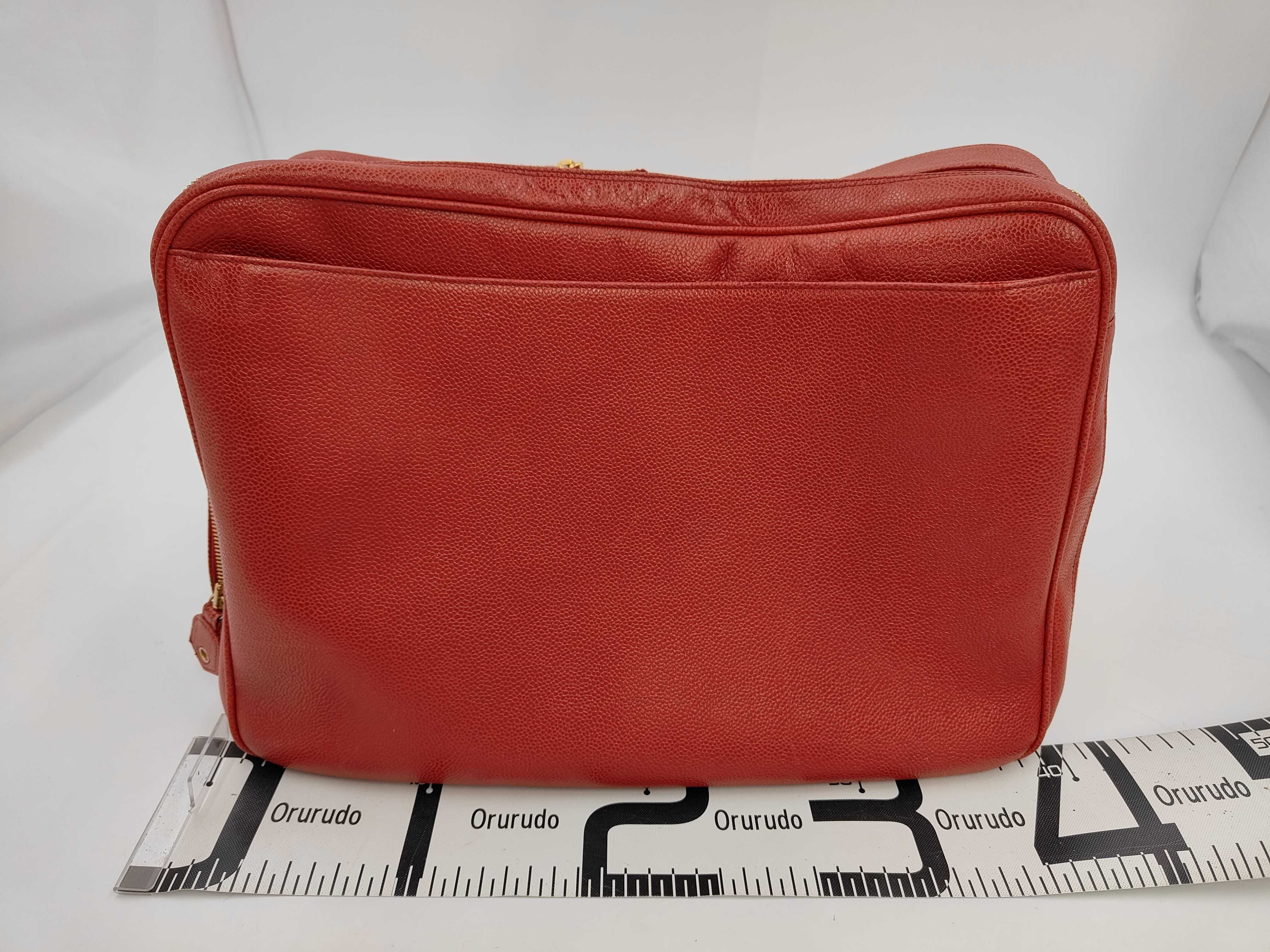 Coco Mark Square One-Shoulder Bag, Caviar Red GP Shoulder Bag — view 2